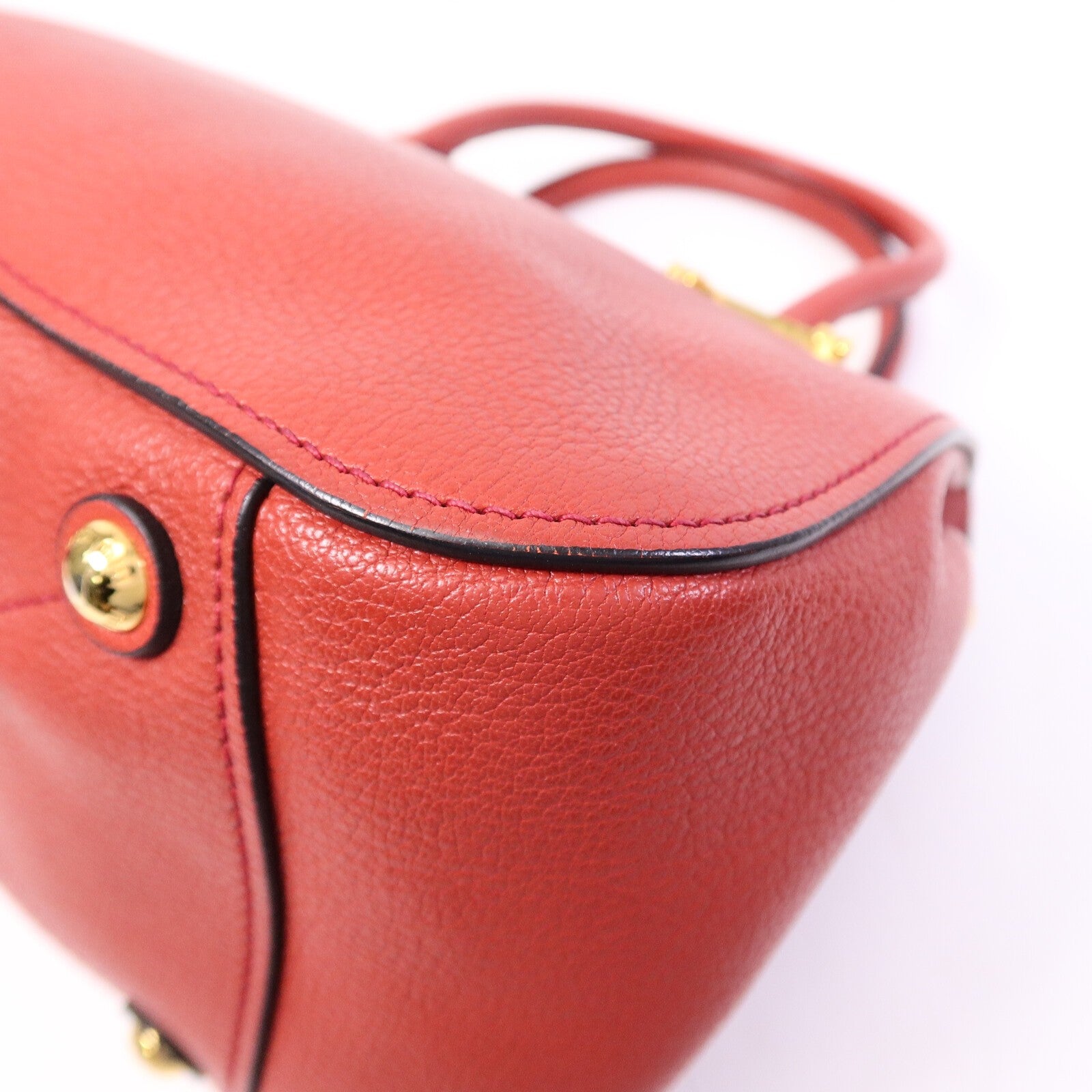 Miu Miu GHW 2 Way Shoulder Bag - Red, Calfskin Leather