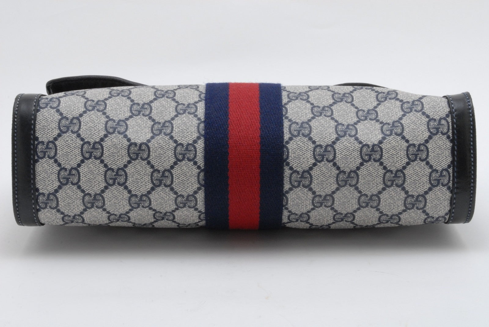 Gucci GG Supreme Web Clutch - Navy, Canvas, Leather