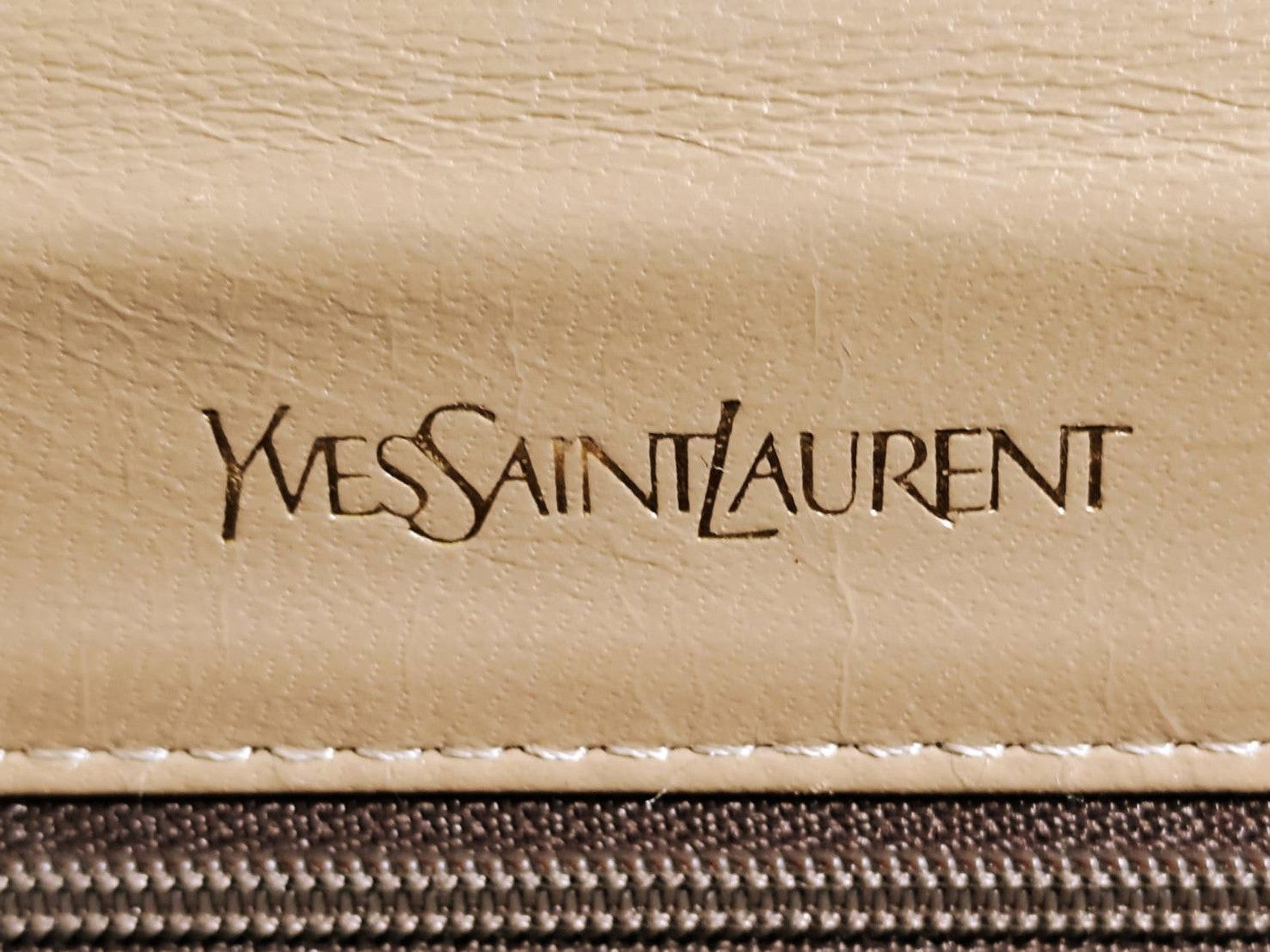Saint Laurent Yves Vintage Shoulder Bag - Beige, Leather