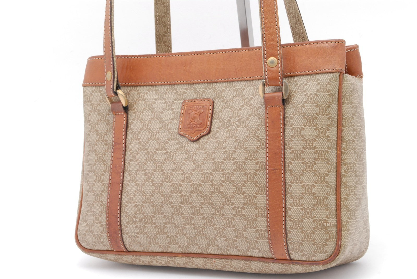 Celine Macadam Tote Bag - Beige, PVC Coated Canvas