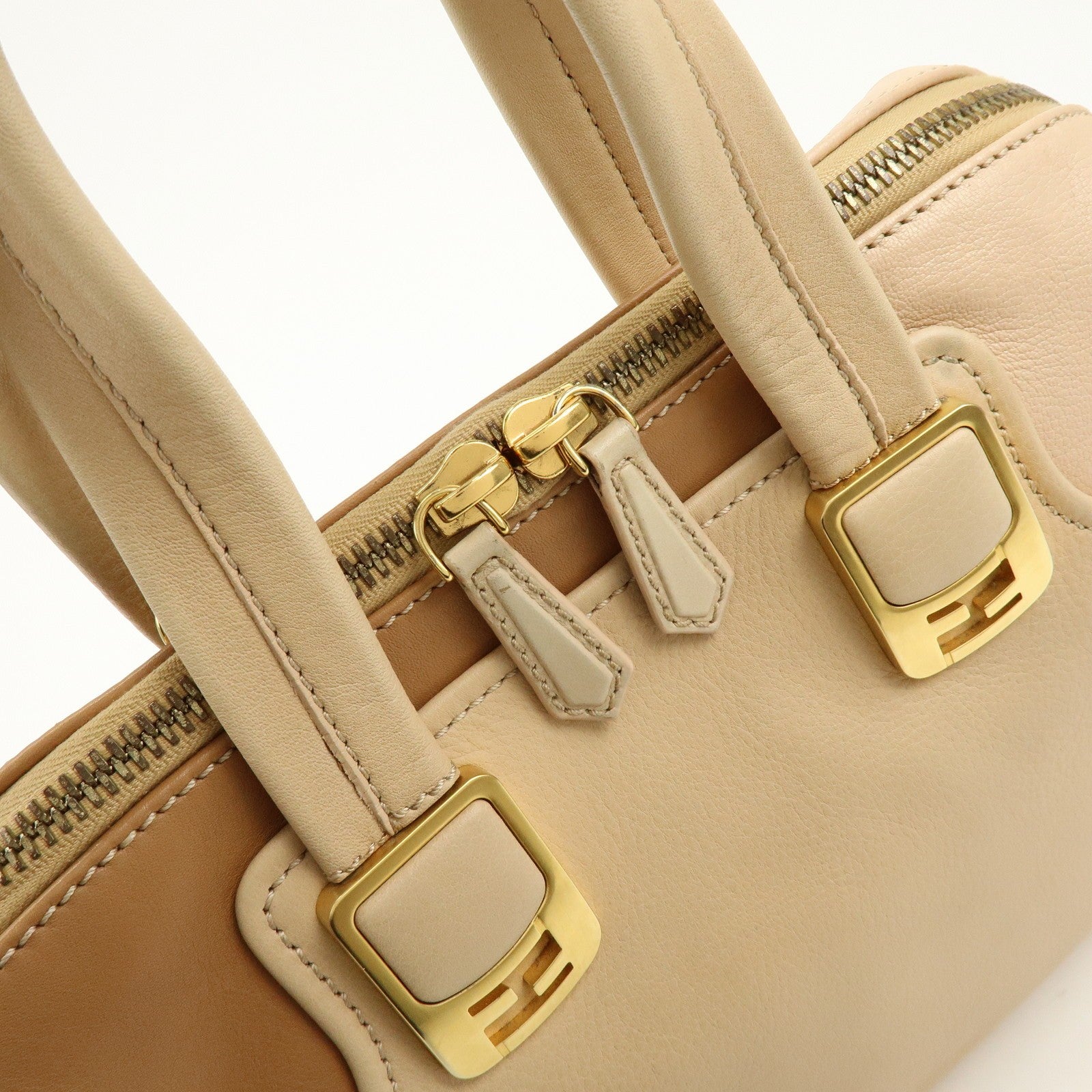 Fendi Hand Bag - Beige, Leather