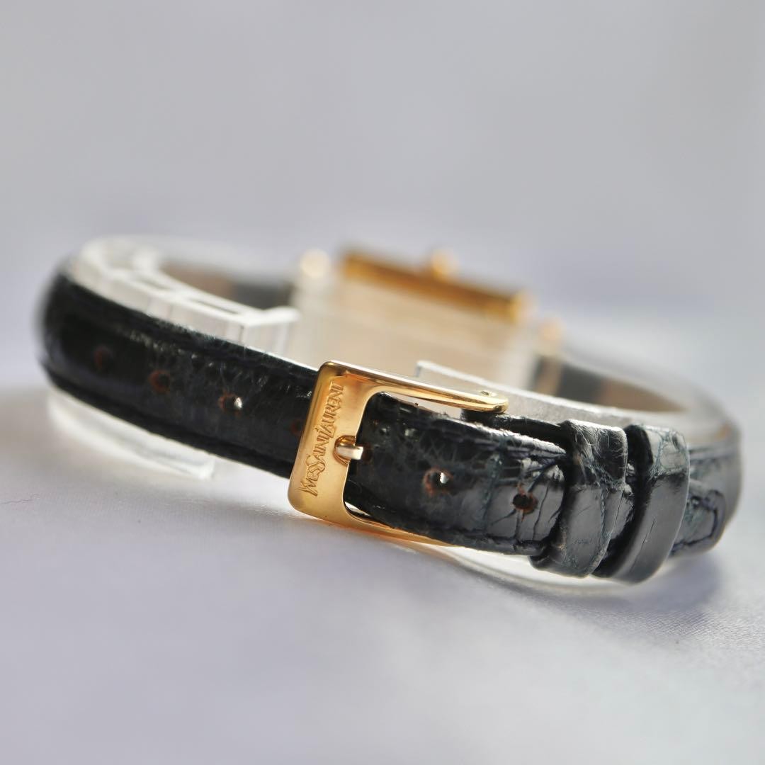 Yves Saint Laurent Roman Square Watch 1558 - Black, Stainless Steel