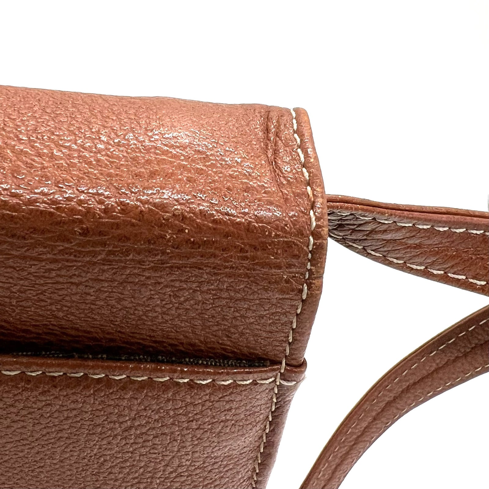 Saint Laurent Shoulder Tote Stitch Bag - Brown, Leather