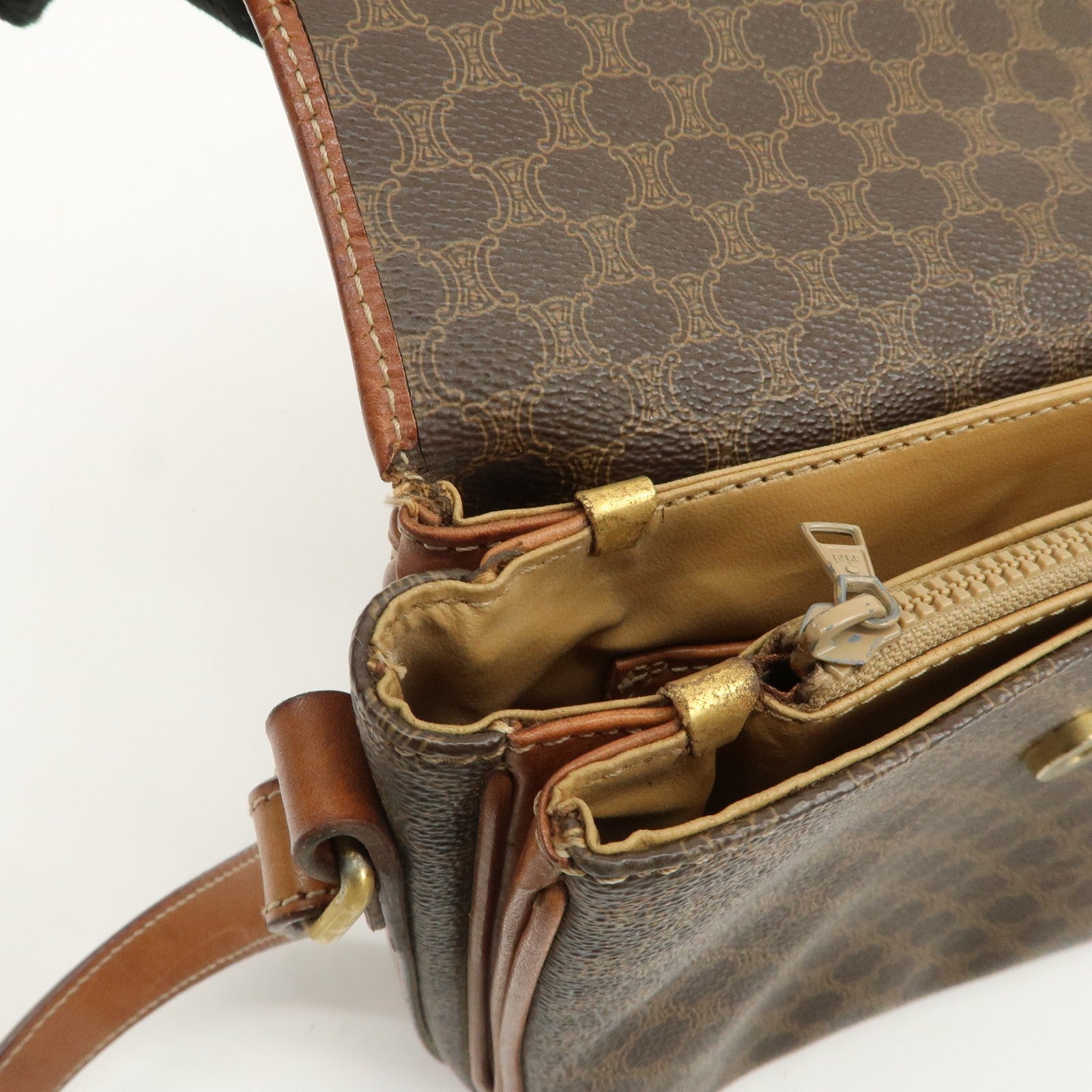 Celine Macadam Shoulder Bag - Brown, PVC