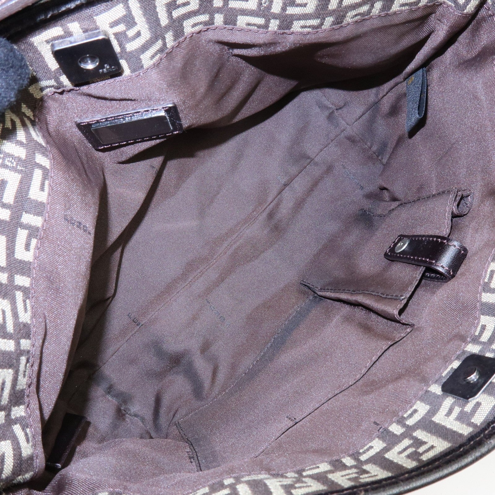 Fendi Tote Bag - Brown, Canvas and Leather