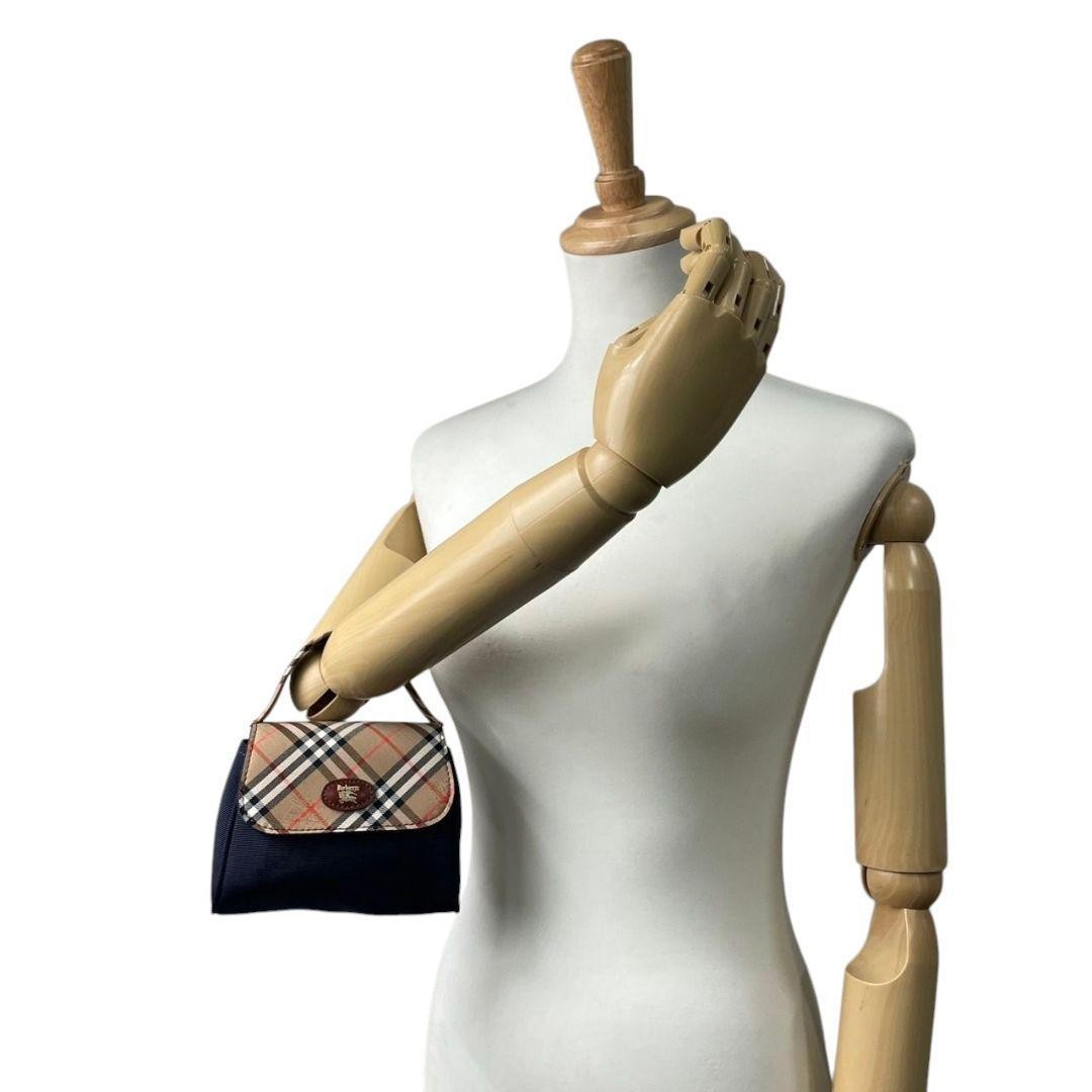 Burberry Nova Check Horse Logo Mini Bag - Beige, PVC