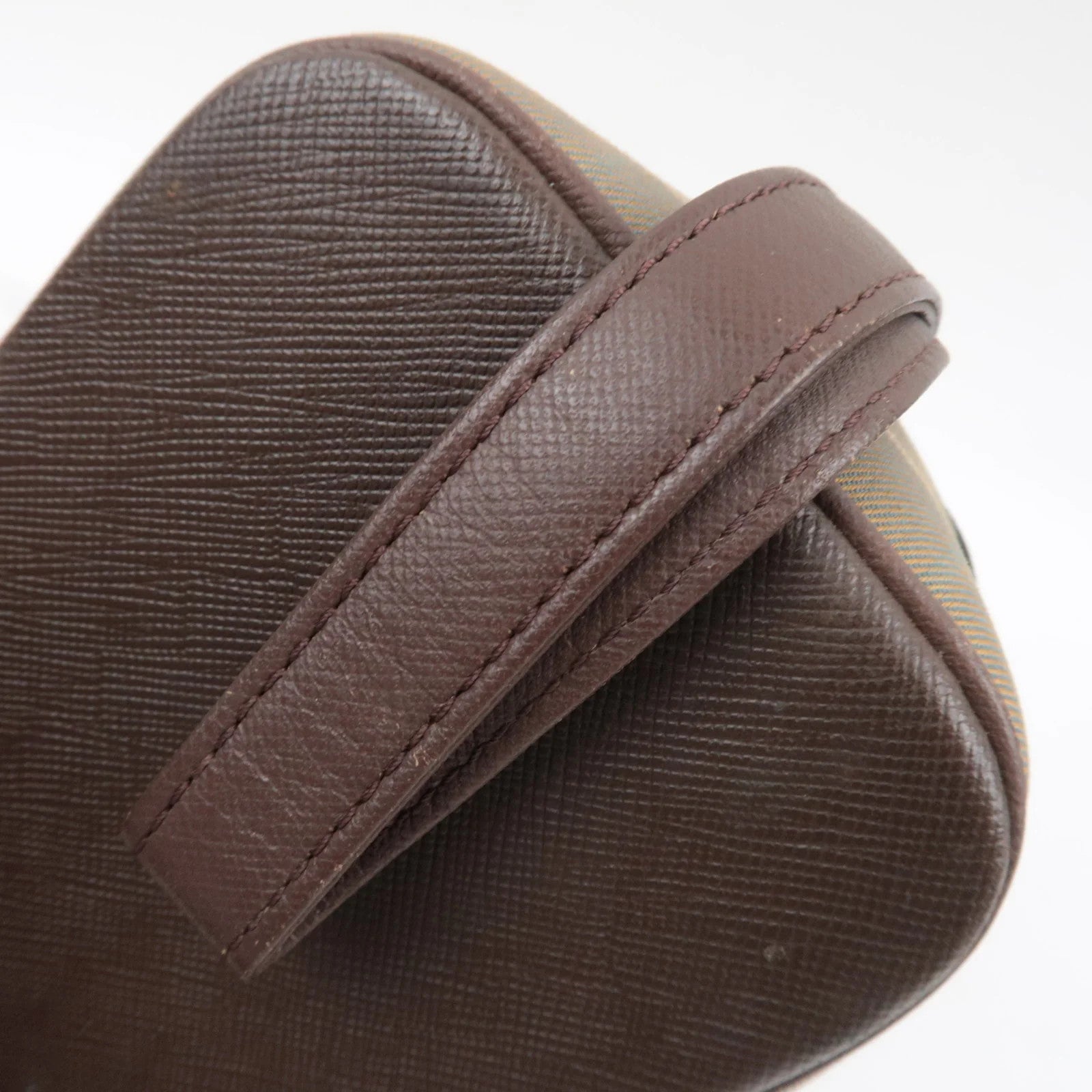 Burberry Nova Plaid Cosmetic Pouch - Beige, Canvas Leather