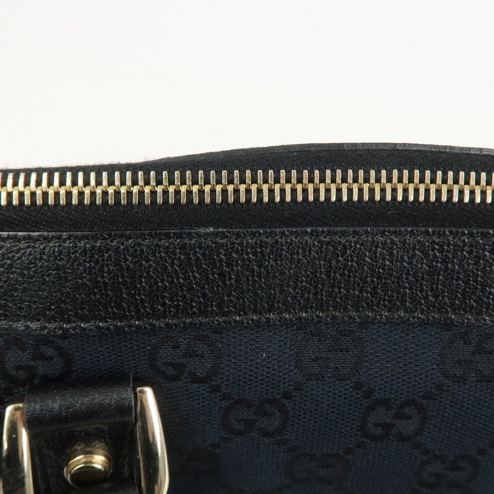 Gucci Abbey Tote Bag - Black, GG Canvas, Leather