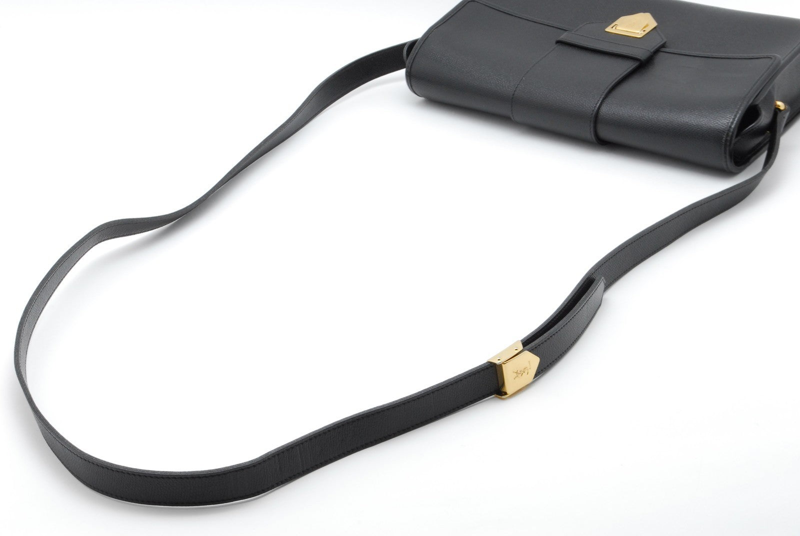 Saint Laurent Yves Saint Laurent Shoulder Cross Body Bag - Black, Leather