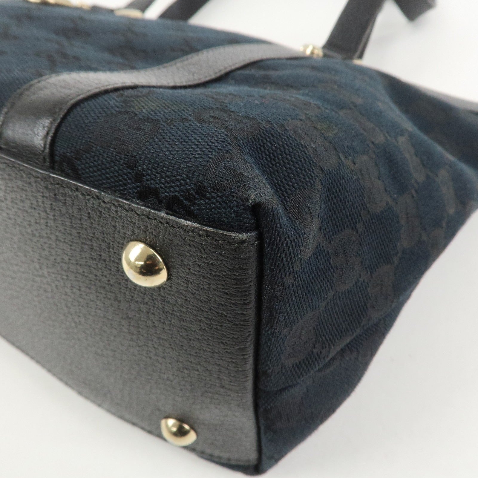 Gucci Abbey Tote Bag - Black, GG Canvas, Leather