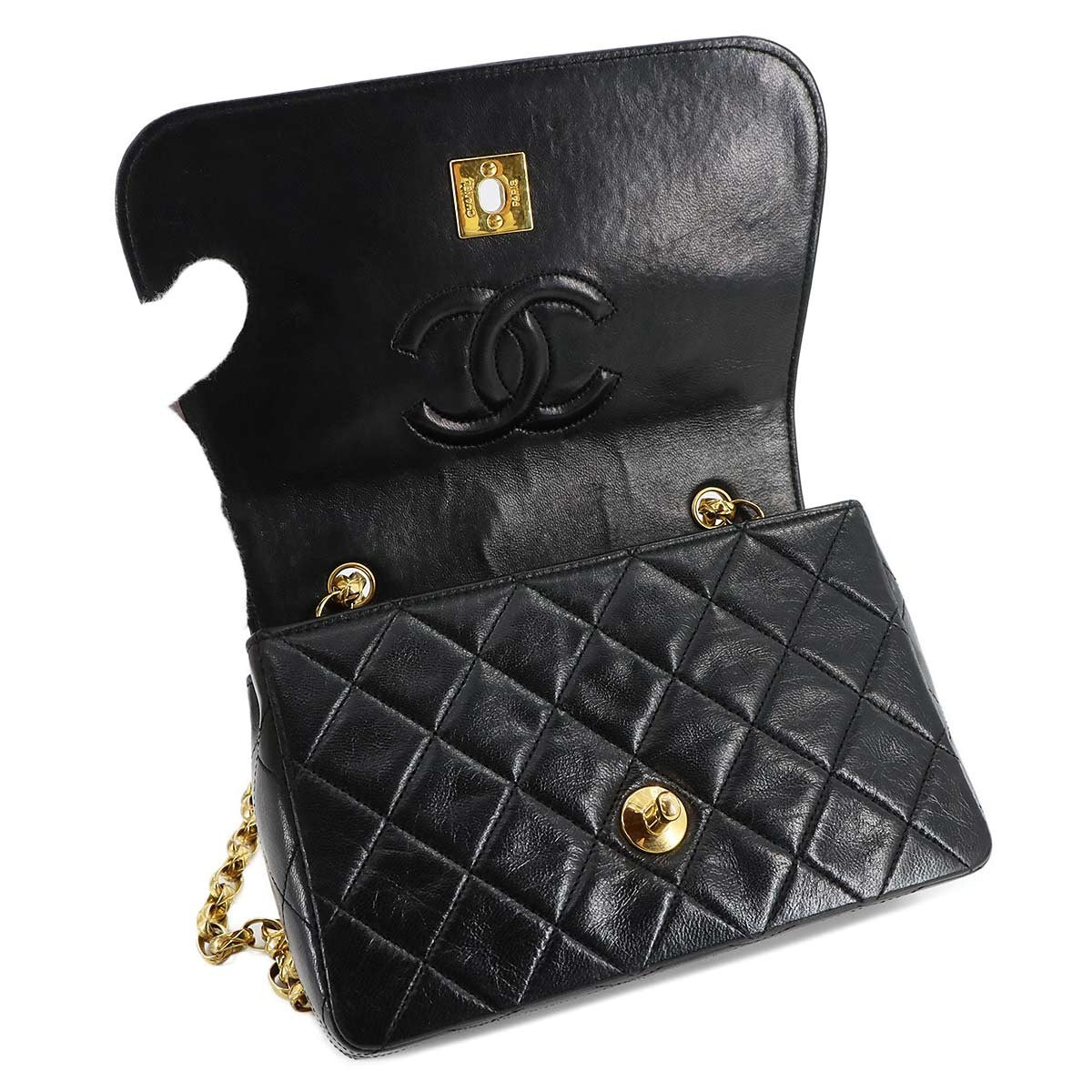 CHANEL Matelasse Bijou Chain Shoulder Bag - Black, Leather