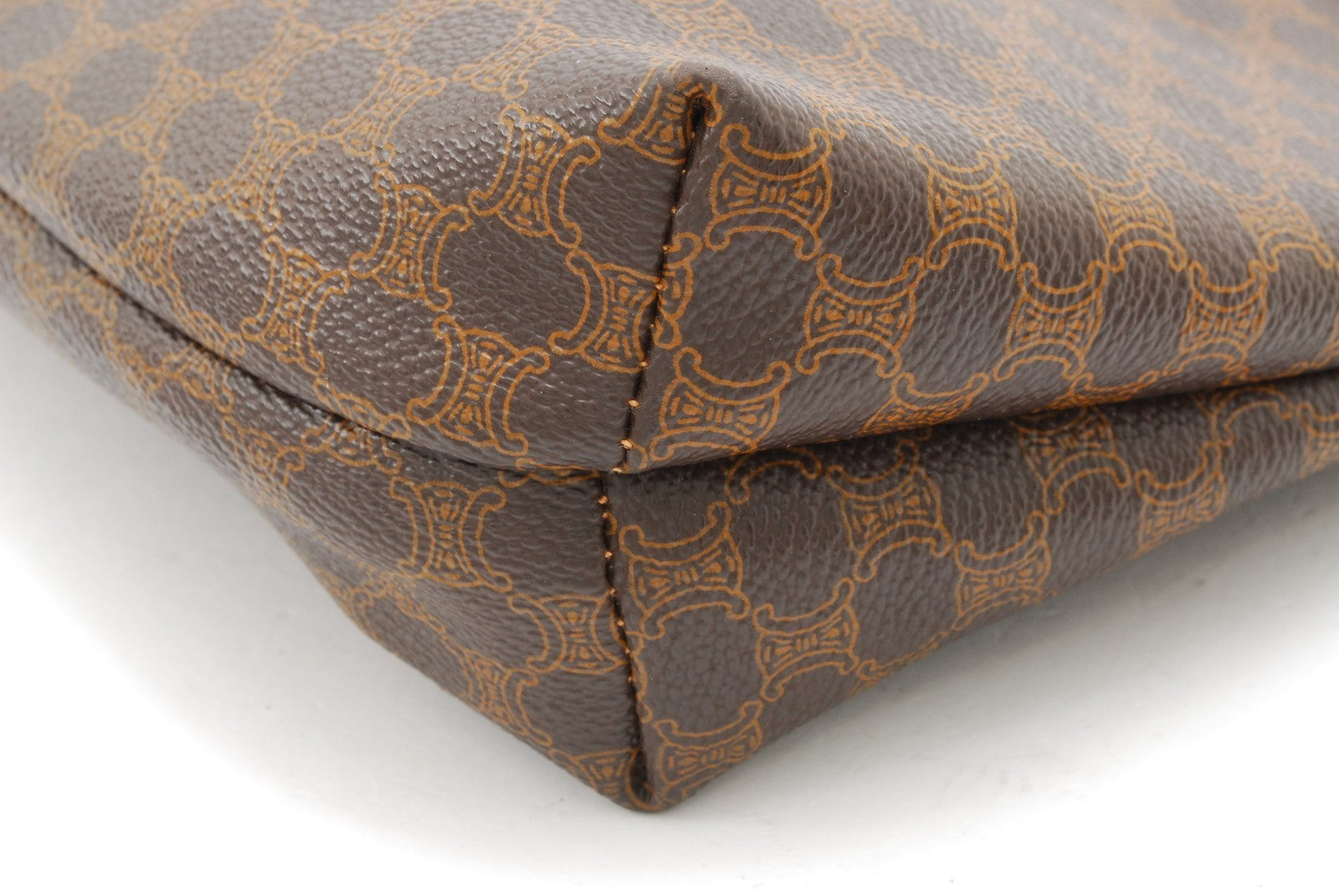 Celine Macadam Clutch Bag - Beige Brown, PVC Leather