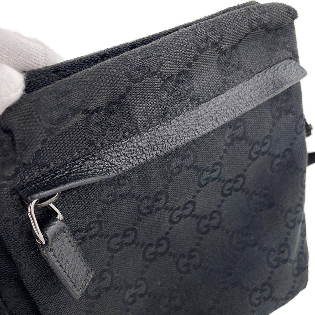 Gucci GG Waist Bag - Black, Canvas Fabric