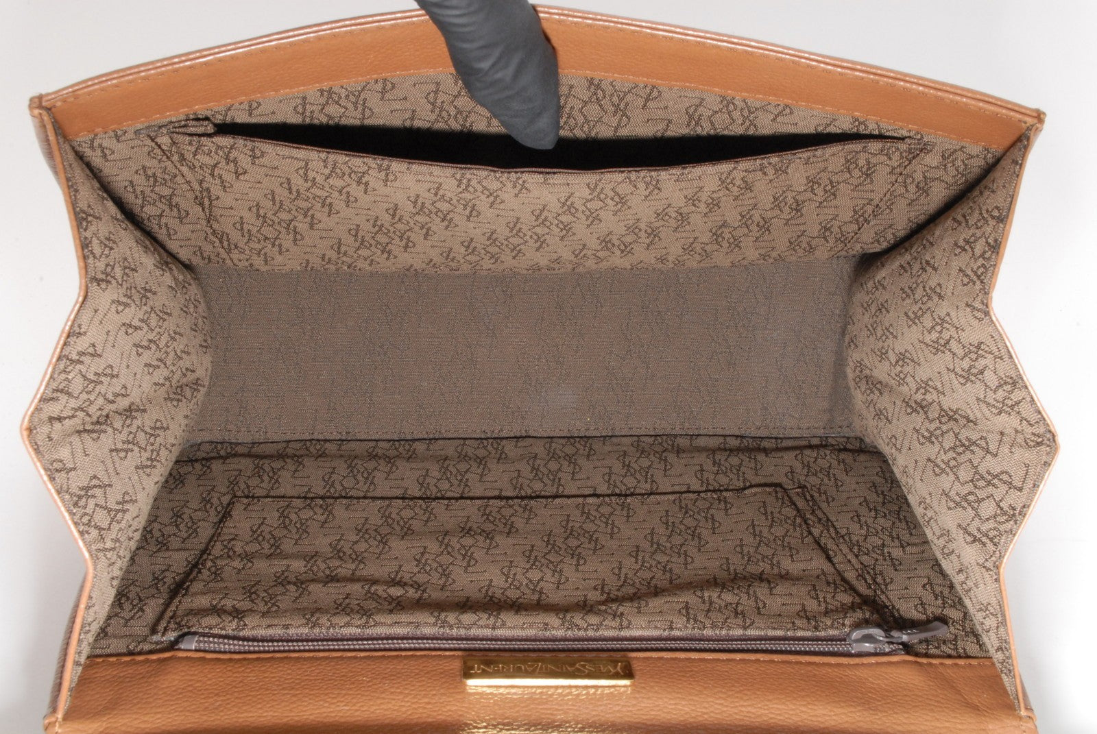 Saint Laurent Yves Saint Laurent Hand Bag - Brown, Leather