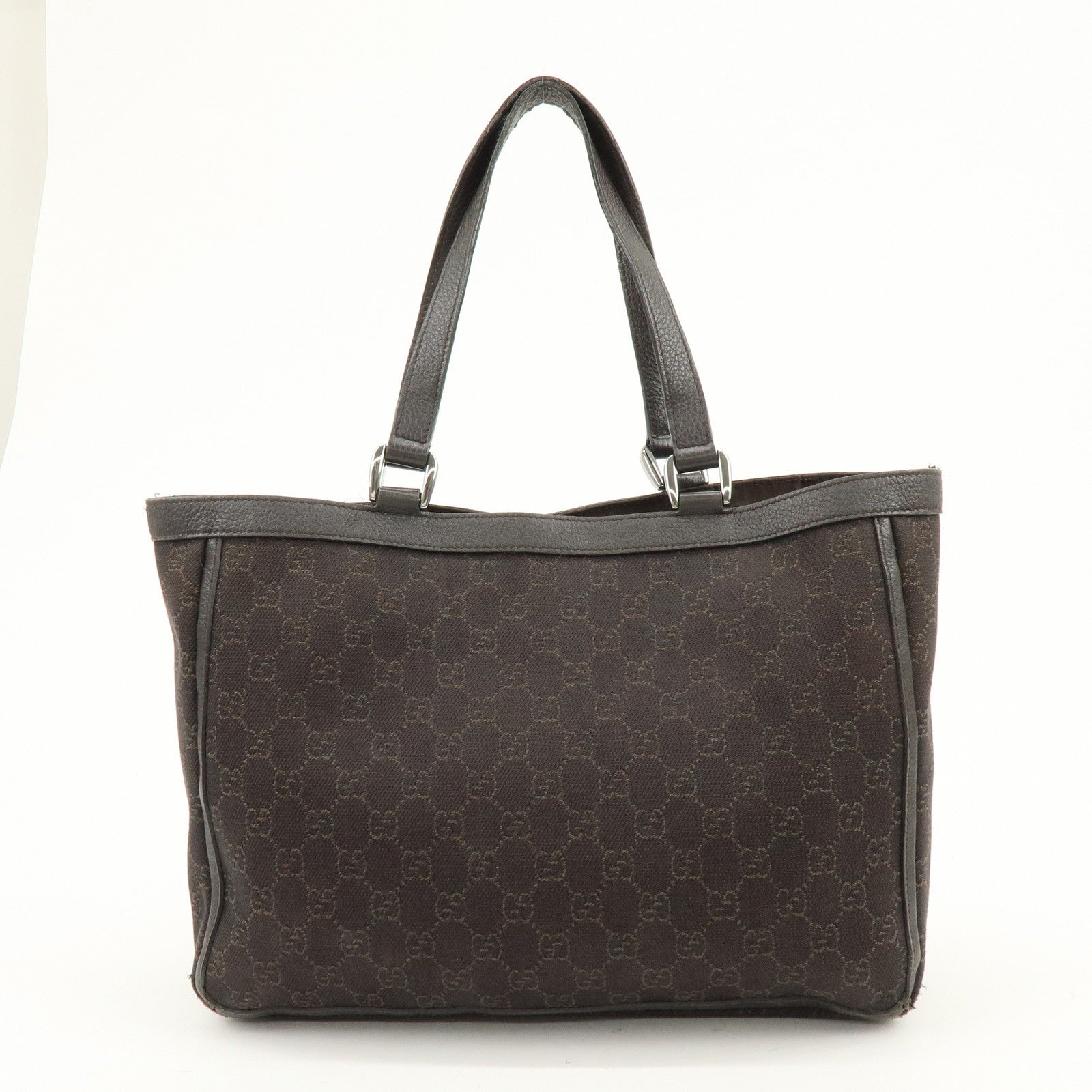 Gucci Abbey Tote Bag - Brown, GG Canvas, Leather