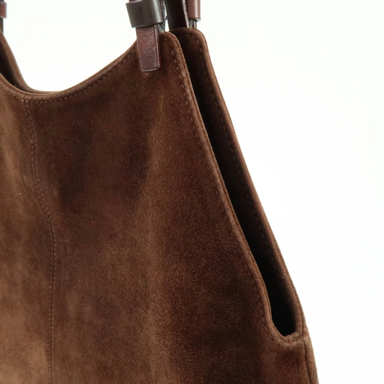 FENDI Suede Tote Shoulder Bag