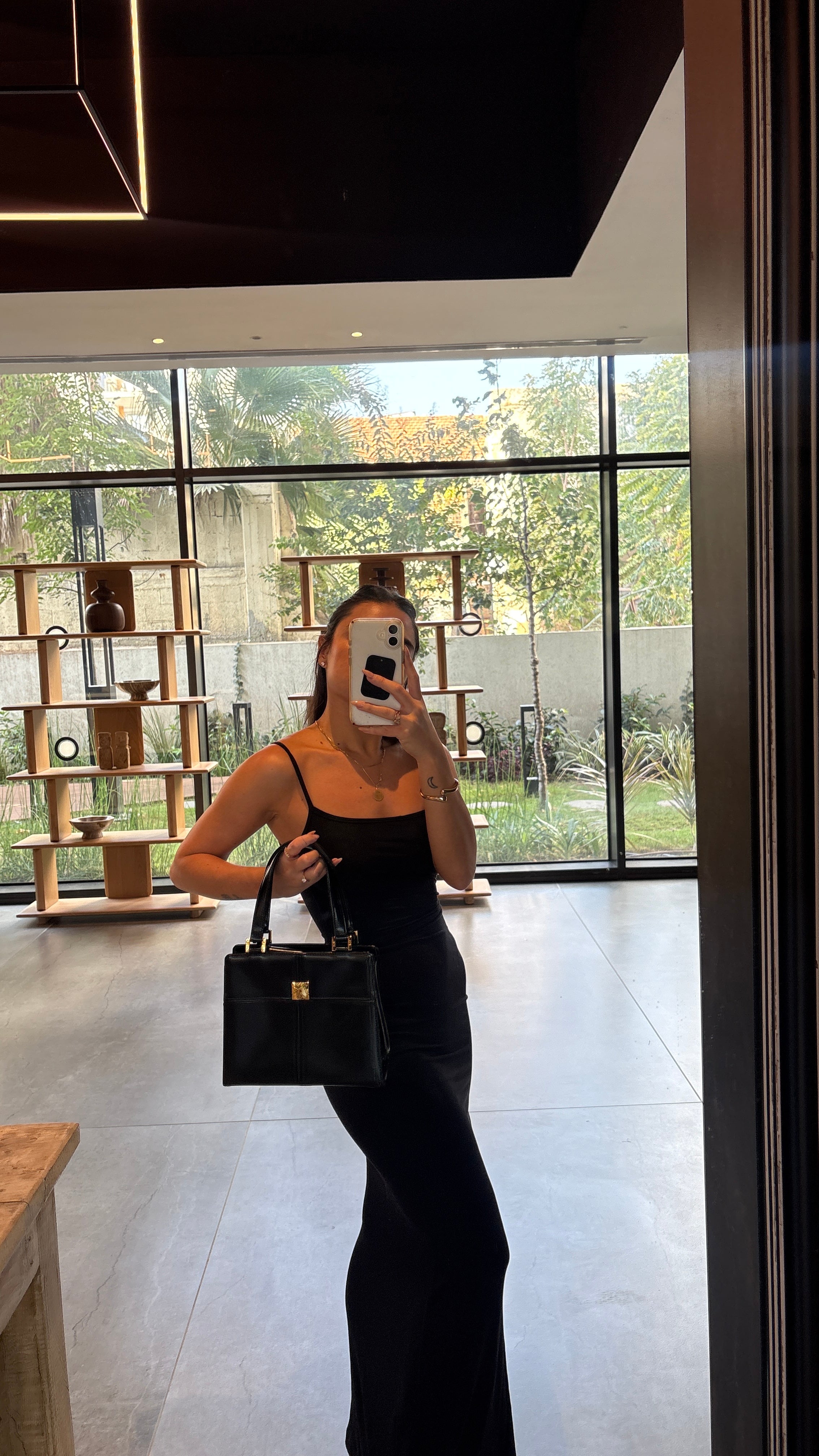 Saint Laurent Yves Shoulder Hand Tote Bag - Black, Leather