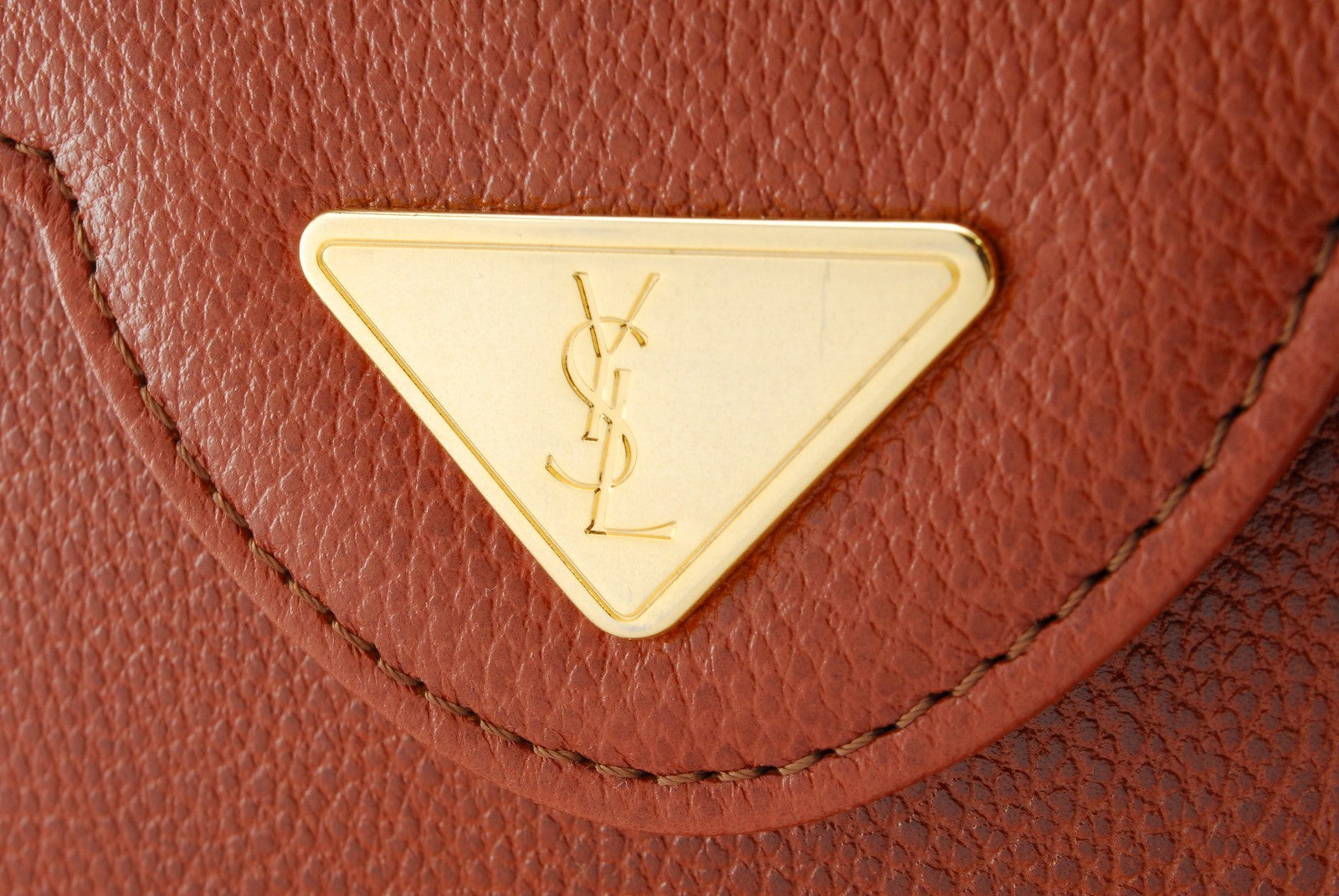 Saint Laurent Vintage Clutch - Brown, Leather