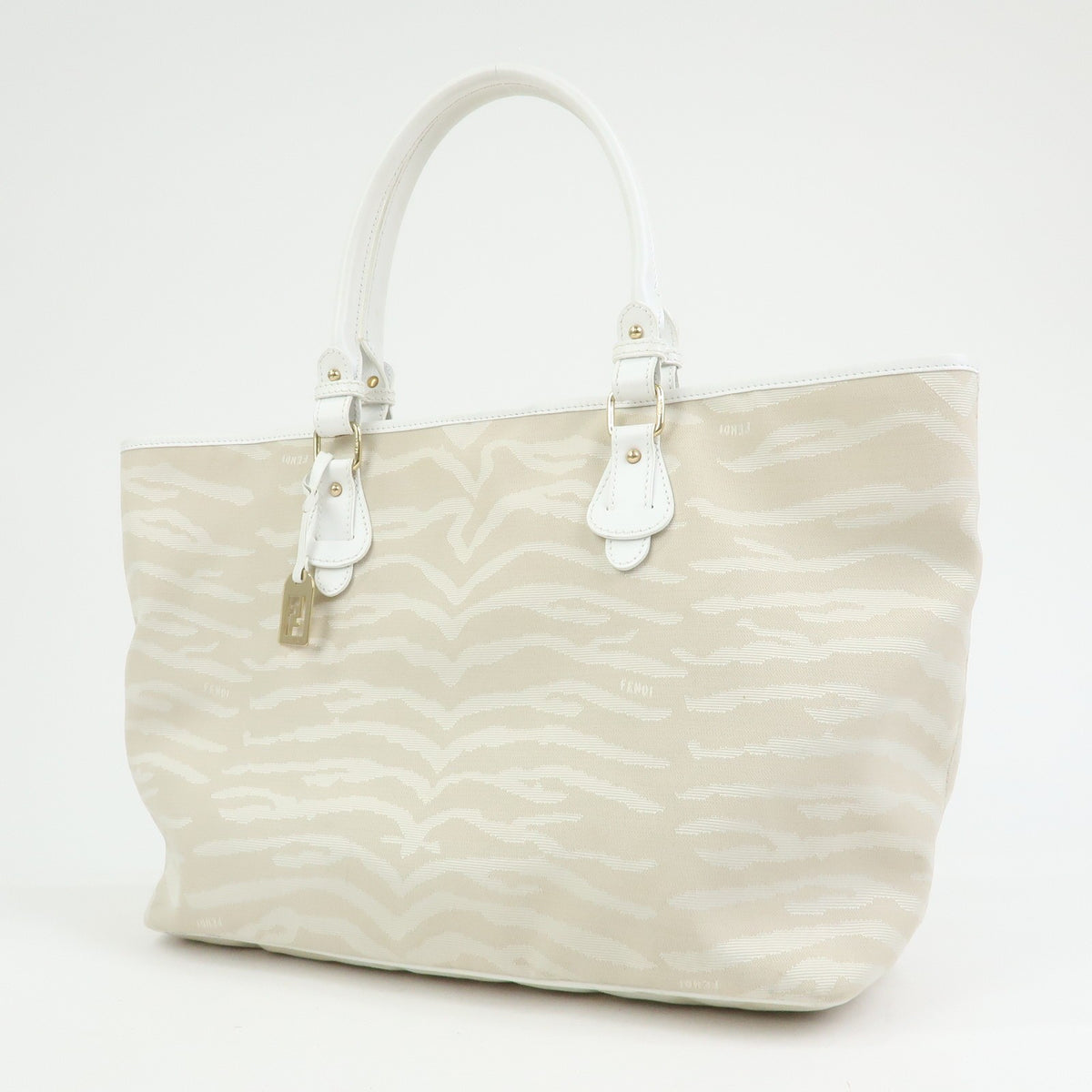 Fendi Tote Bag - Beige, Canvas Leather