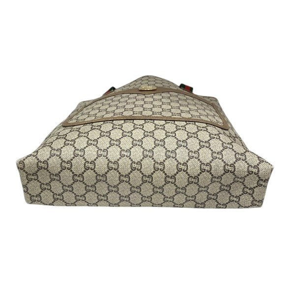 Gucci GG Plus Sherry Line Bag Tote - Brown x Beige, PVC x Leather