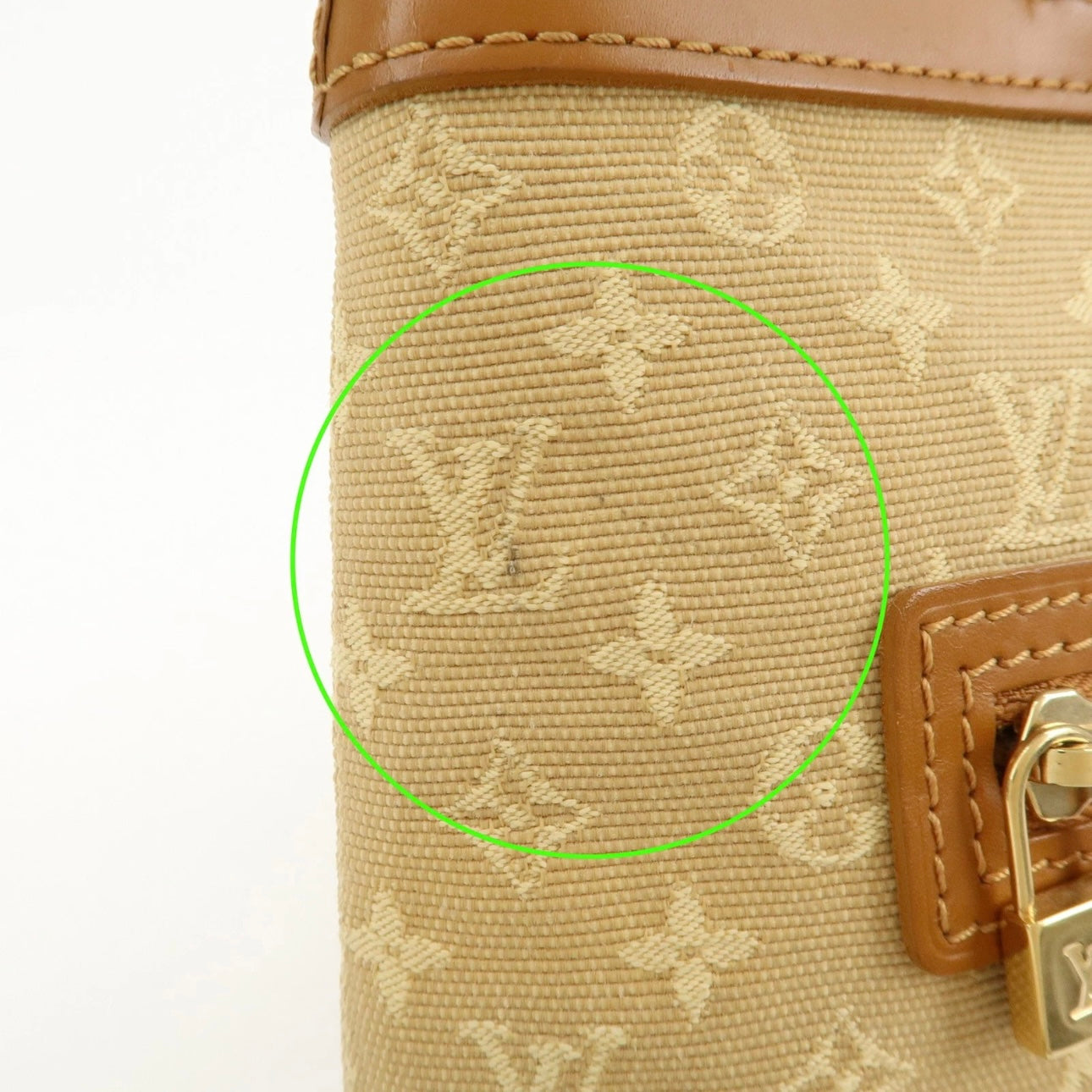 Louis Vuitton Monogram Mini Lucille PM Hand Bag Beige