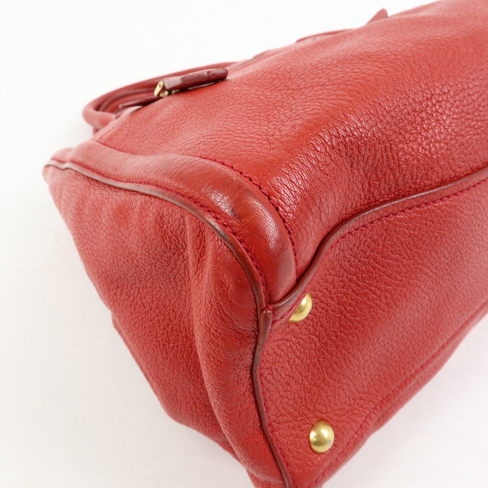 Miu Miu Madras 2Way Handbag - Red, Leather