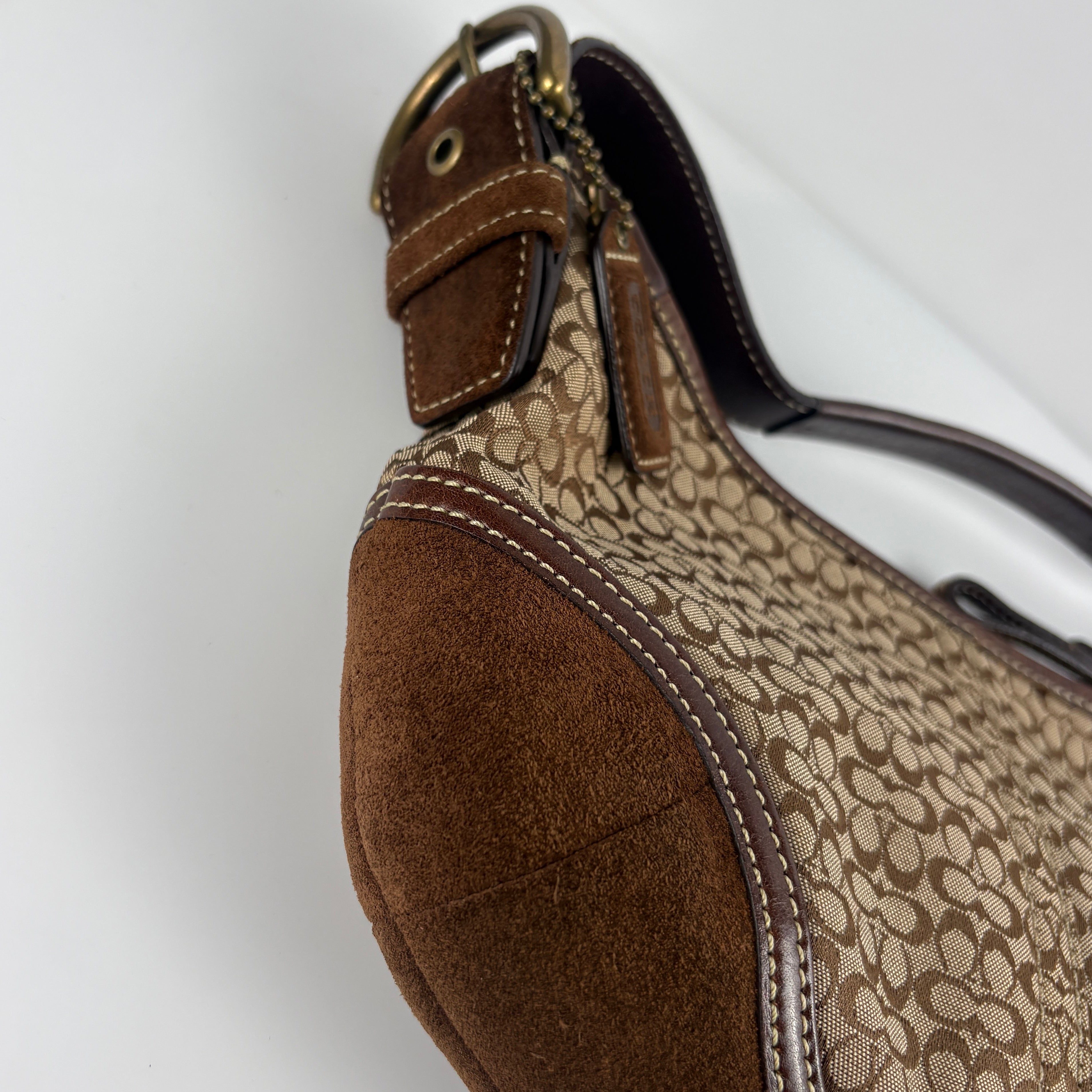 Coach Signature Suede Bag