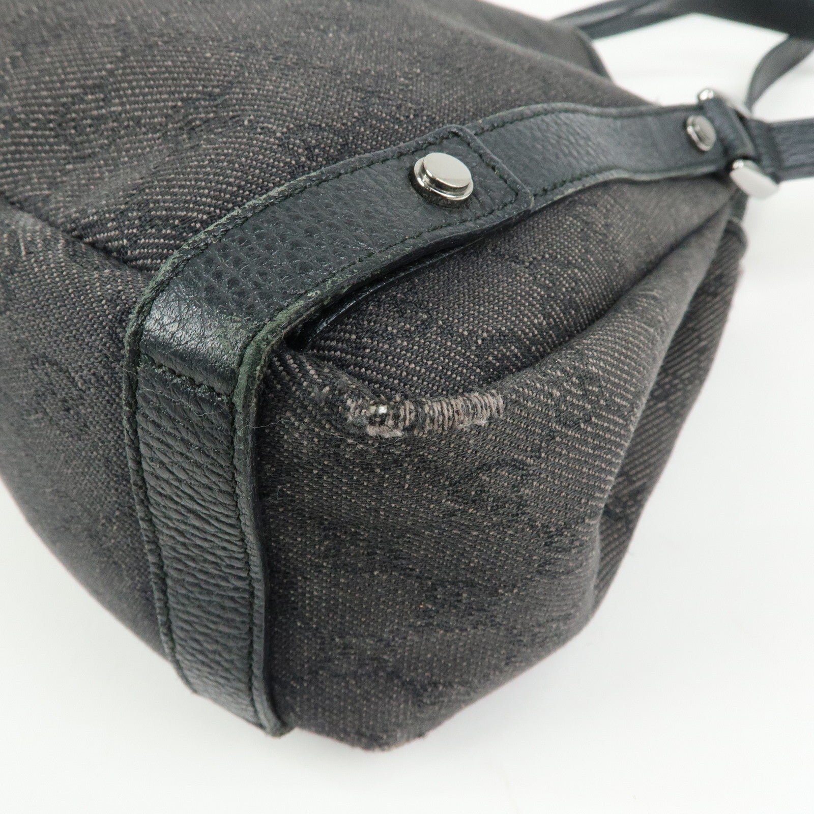 Gucci Abbey GG Monogram Tote Bag - Black, Denim