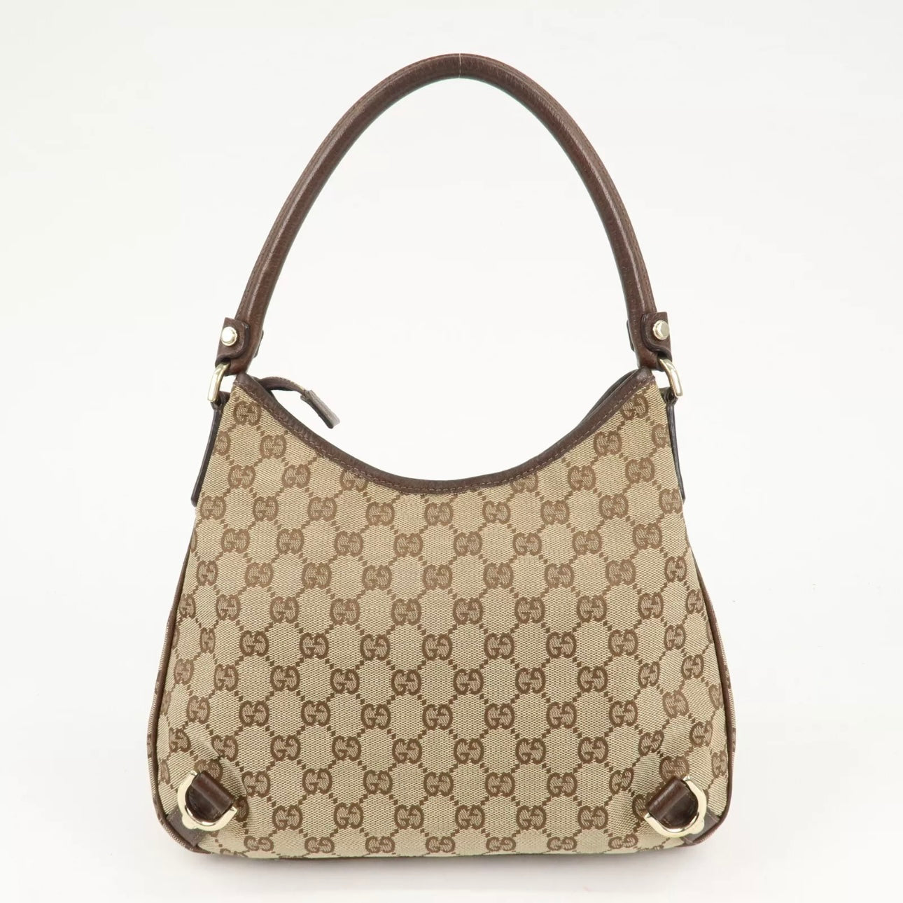 GUCCI Abbey GG Canvas Leather Shoulder Bag