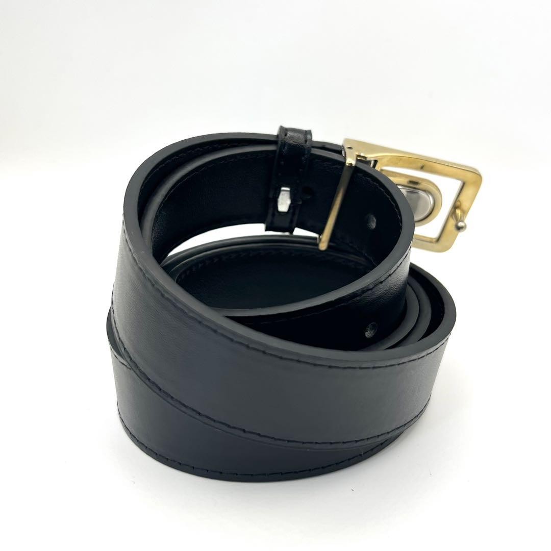 Chanel Coco Mark Belt - Black x Gold, Metal