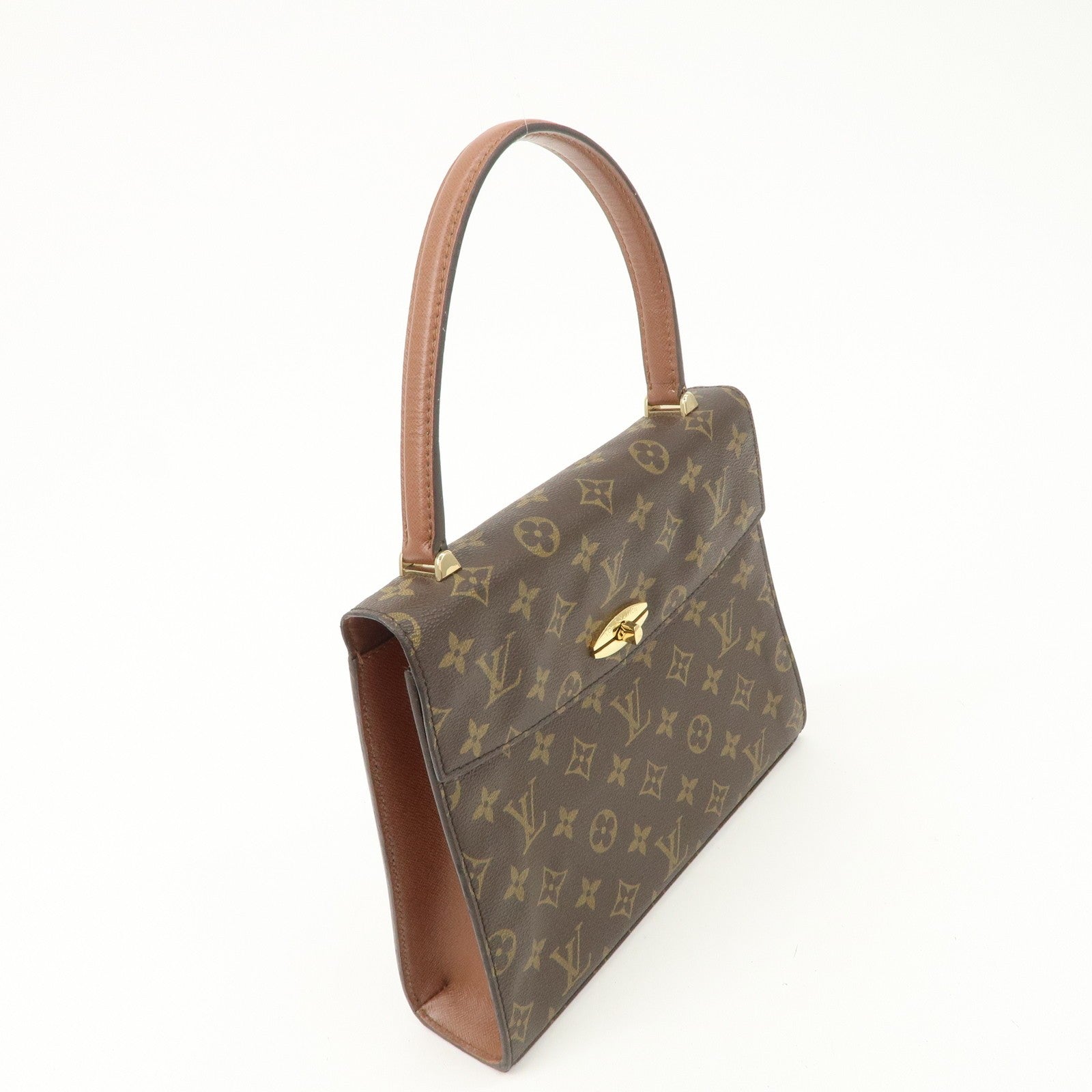 Louis Vuitton Malesherbes Hand Bag - Brown, Monogram Canvas