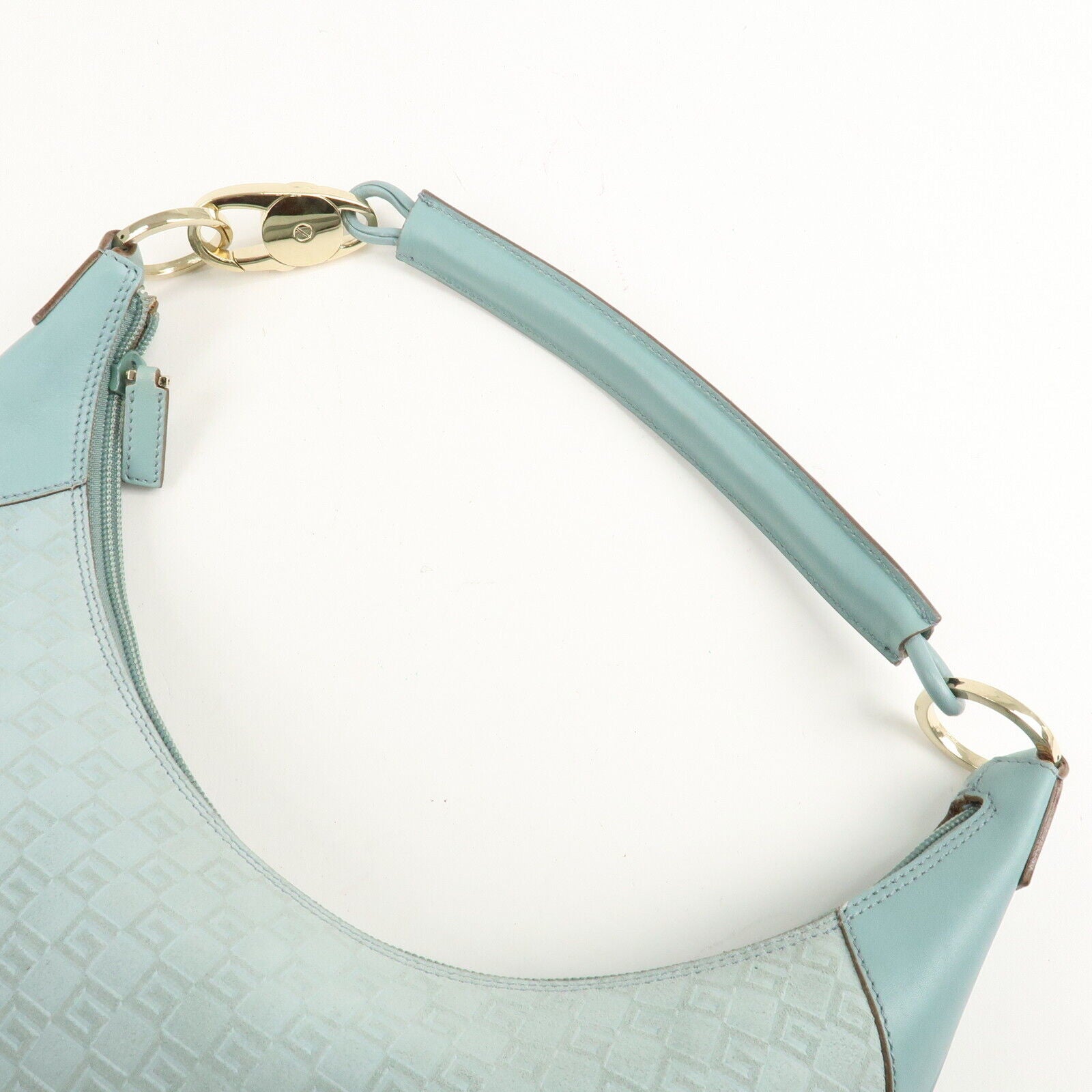 Gucci Shoulder Bag - Light Blue, Suede, Leather