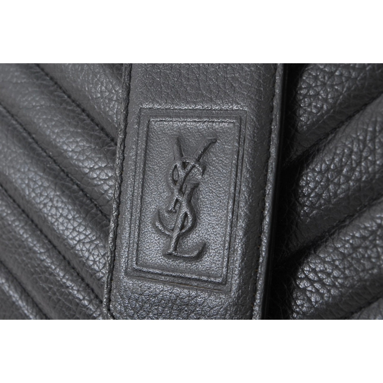 Saint Laurent black leather clutch