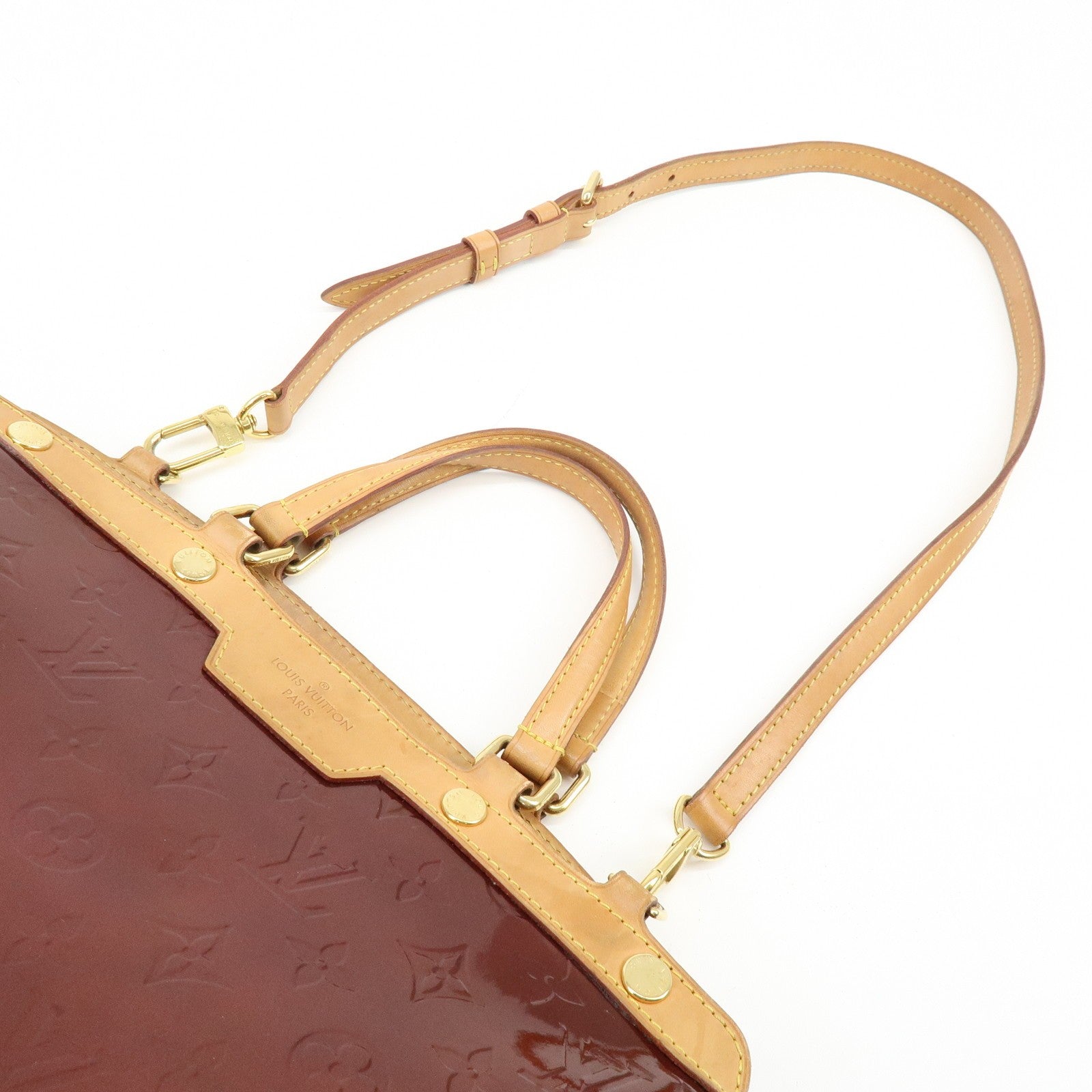 Louis Vuitton M91690 2Way Shoulder Bag - Rouge Fauve, Vernis Leather