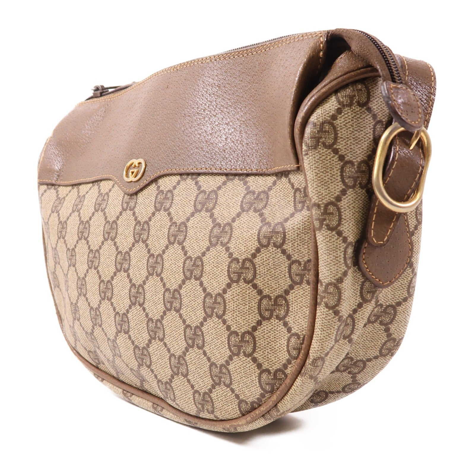 Gucci GG GHW Shoulder Bag - Brown, Coated Canvas