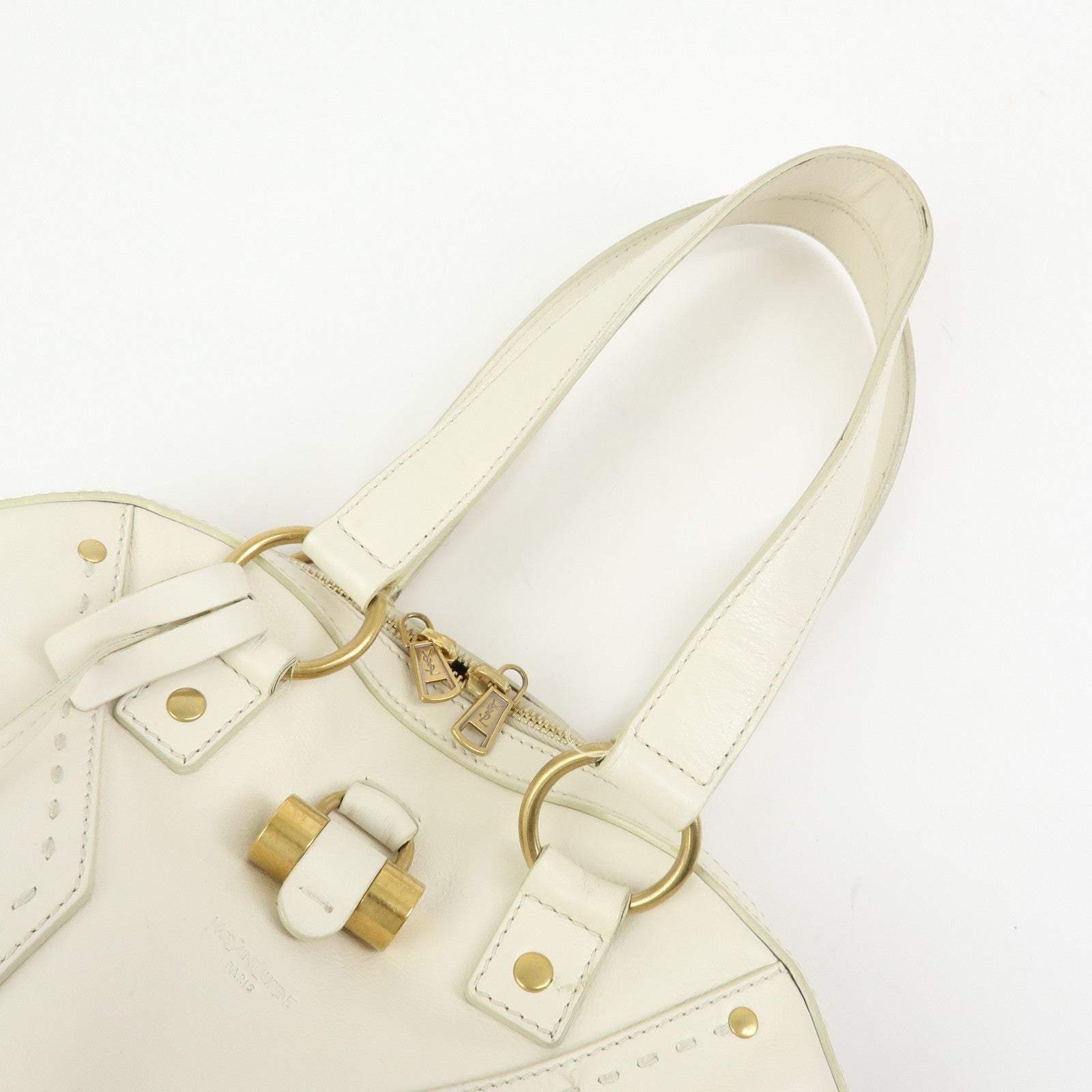 Saint Laurent Muse Y Line Hand Bag - Ivory, Leather