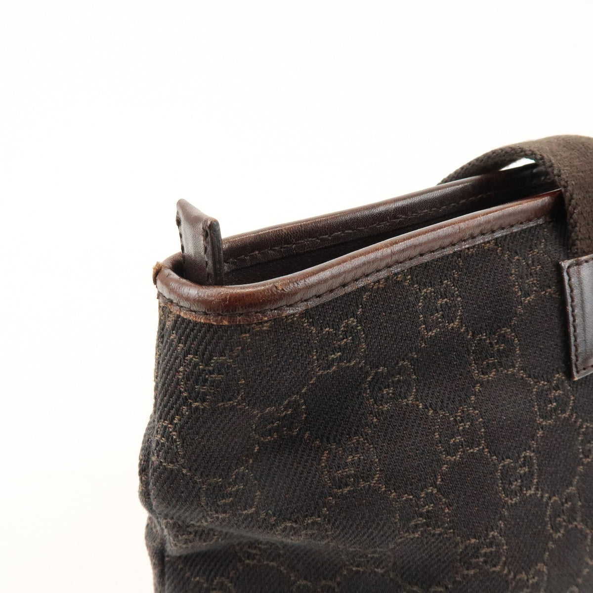 Gucci Tote Bag - Dark Brown, GG Canvas, Leather