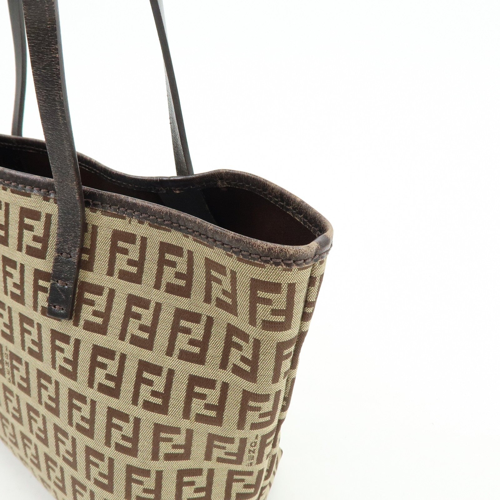 Fendi Zucchino Tote Bag - Brown, Canvas Leather