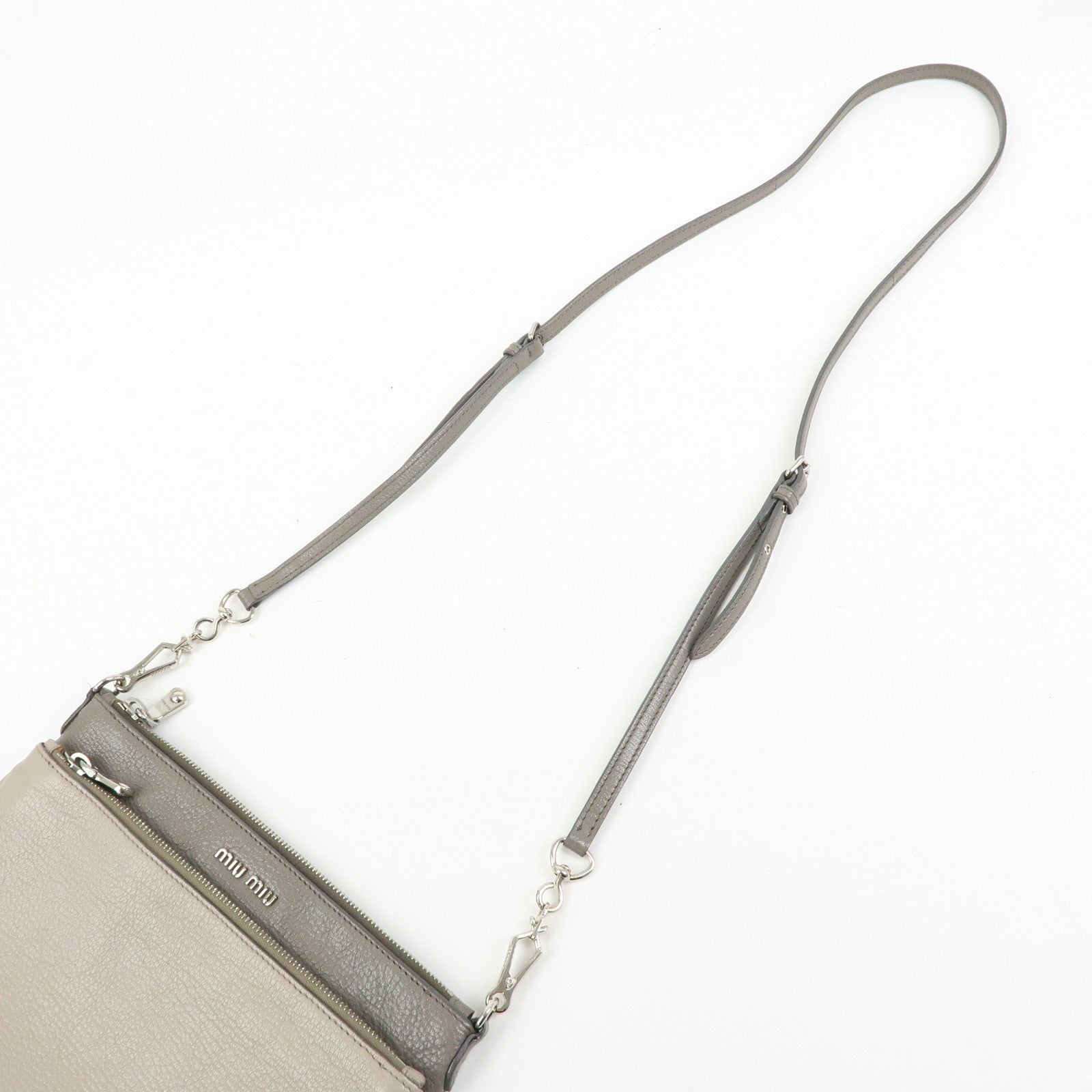 Miu Miu Madras 2Way Handbag - Greige, Leather