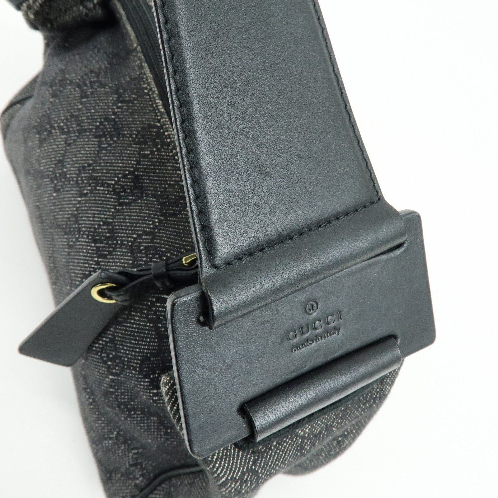 Gucci Shoulder Bag - Black, GG Canvas, Leather