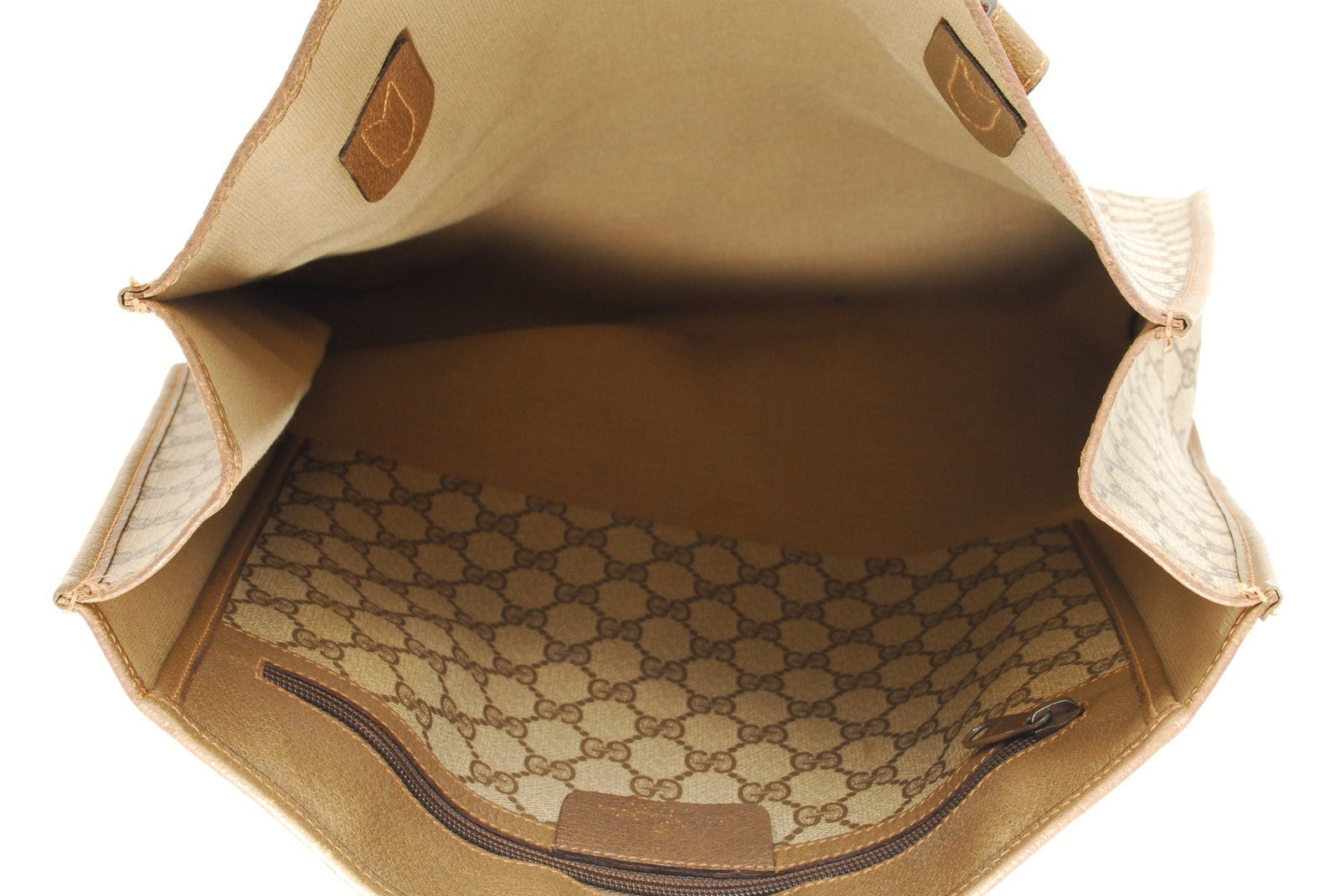 Gucci GG Supreme Tote Shoulder Bag - Brown, PVC