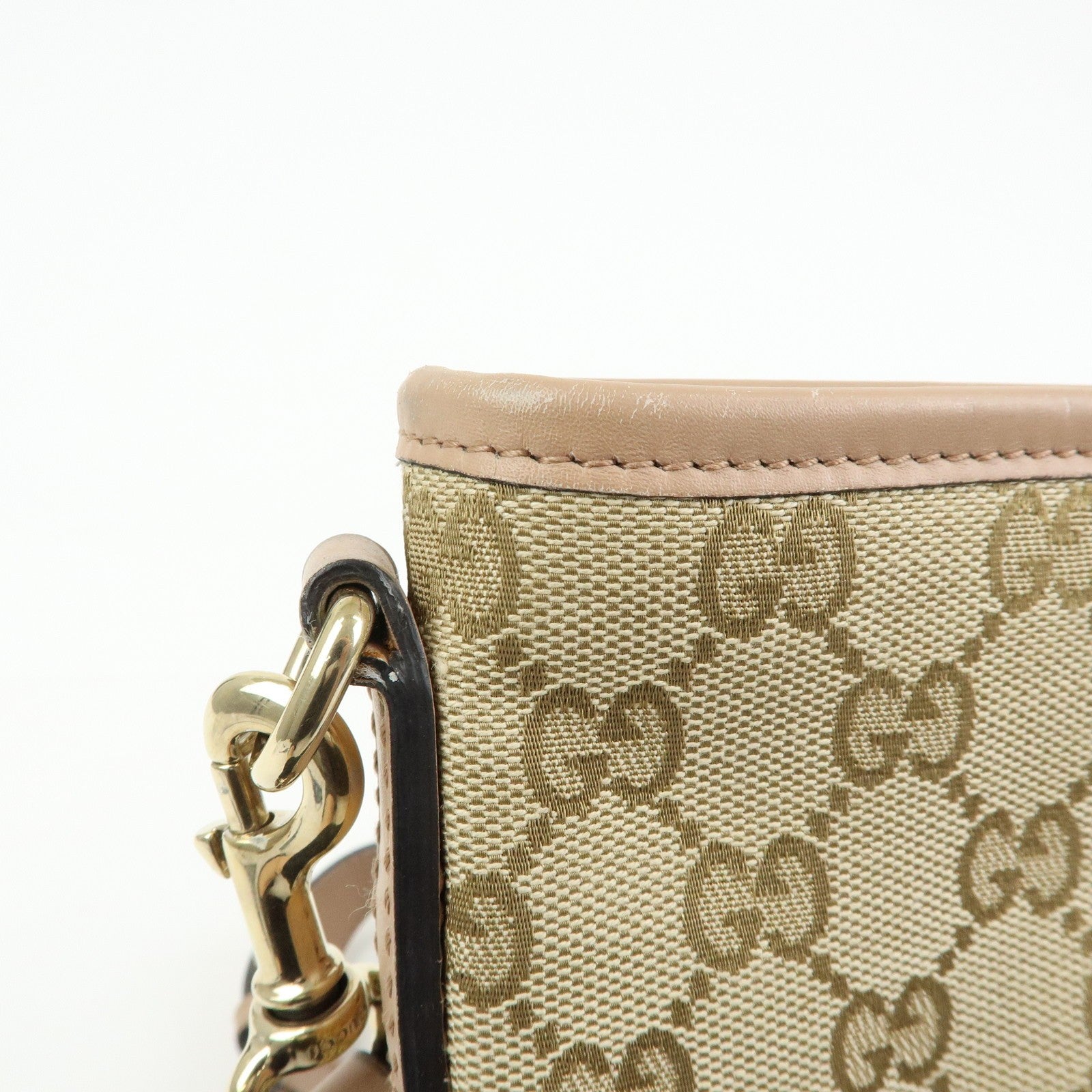 Gucci Shoulder Crossbody Bag - Beige Pink, GG Canvas Leather