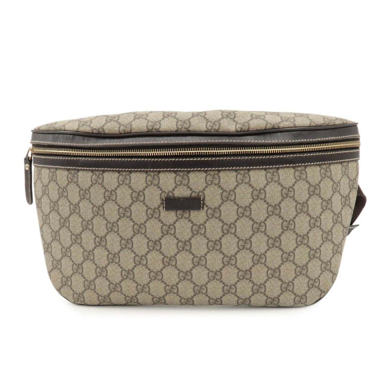 GUCCI GG Supreme Leather Crossbody/ Belt Bag- Beige Brown