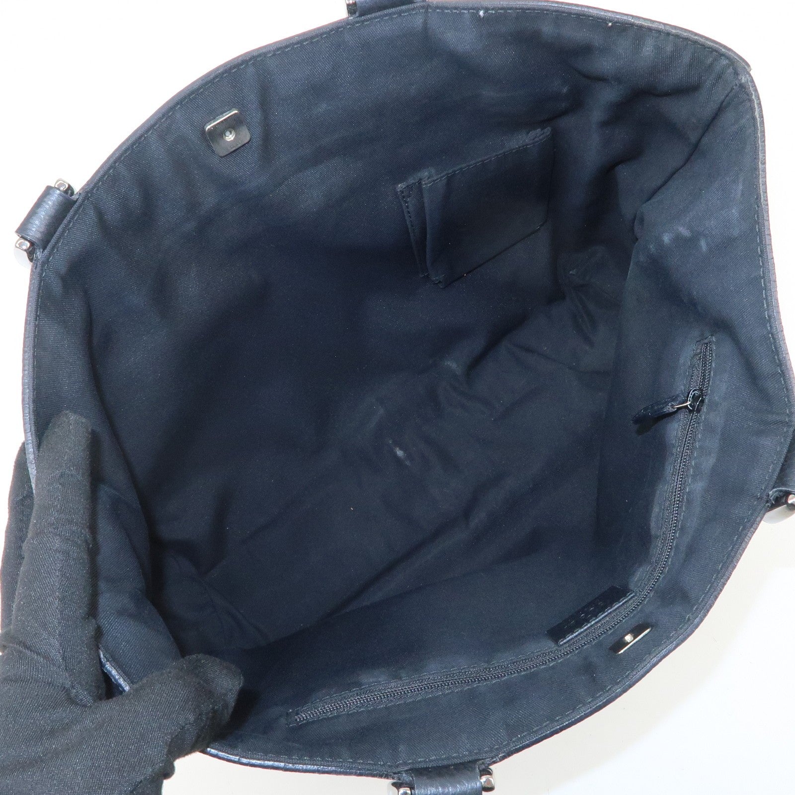 Gucci Abbey Tote Bag - Black, GG Canvas