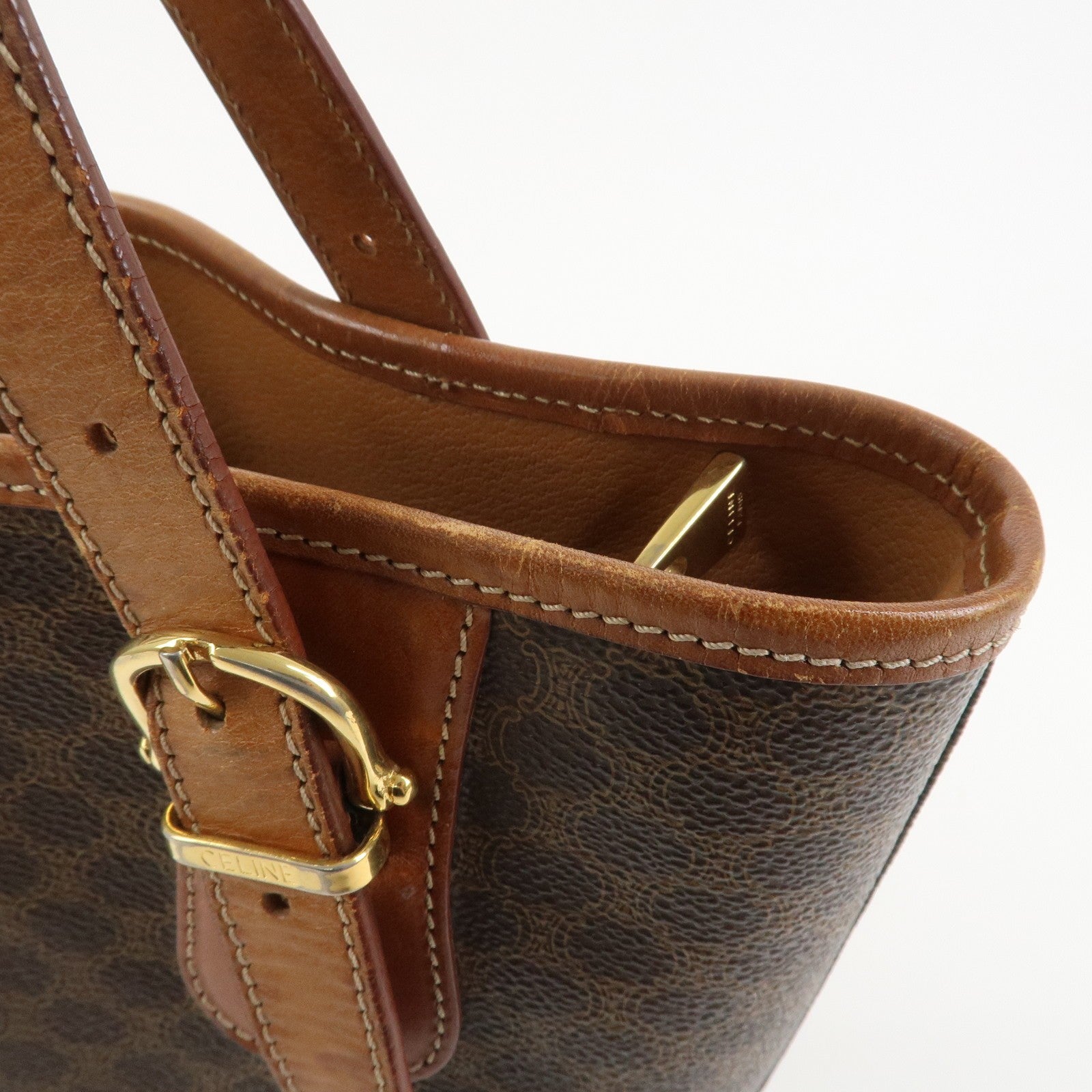 Celine Macadam Tote Bag - Brown, PVC Canvas Leather