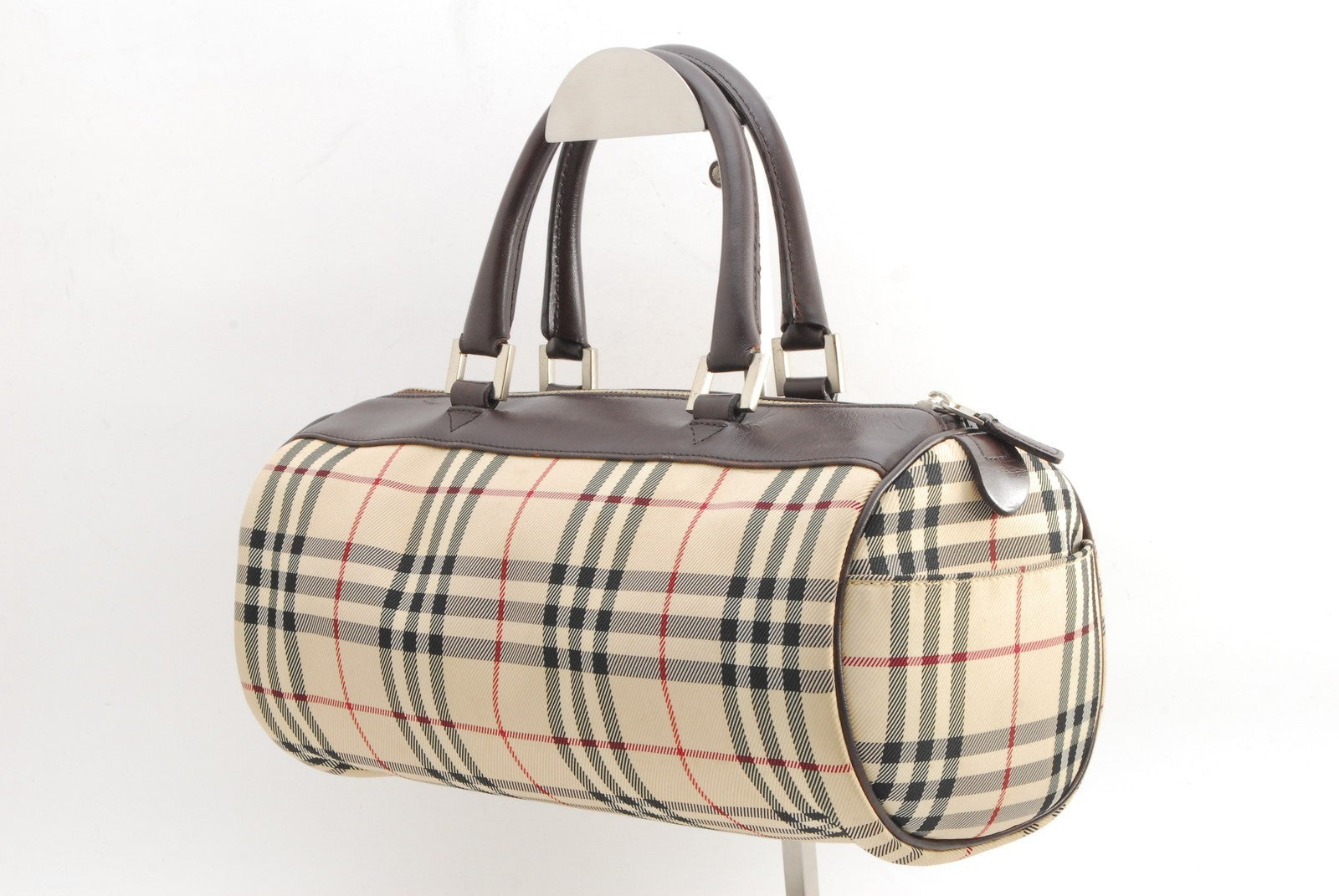 Burberry Nova Check Shoulder Hand Bag - Brown, Canvas Leather