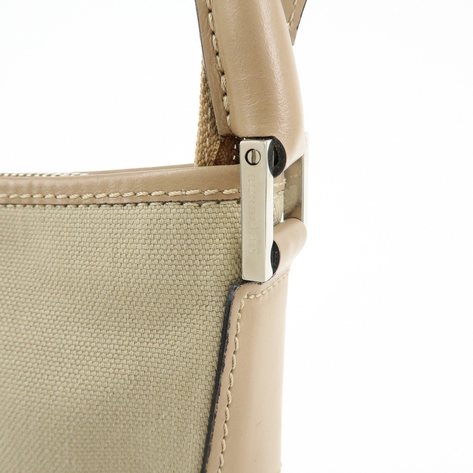 Burberry Nova Plaid Shoulder Bag - Beige, Canvas Leather