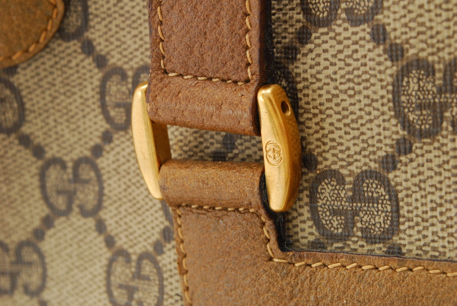 Gucci Vintage GG Supreme Shoulder Bag - Brown, PVC Leather