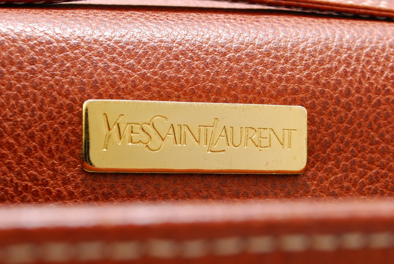 Yves Saint Laurent Shoulder Tote Stitch Bag - Brown, Leather