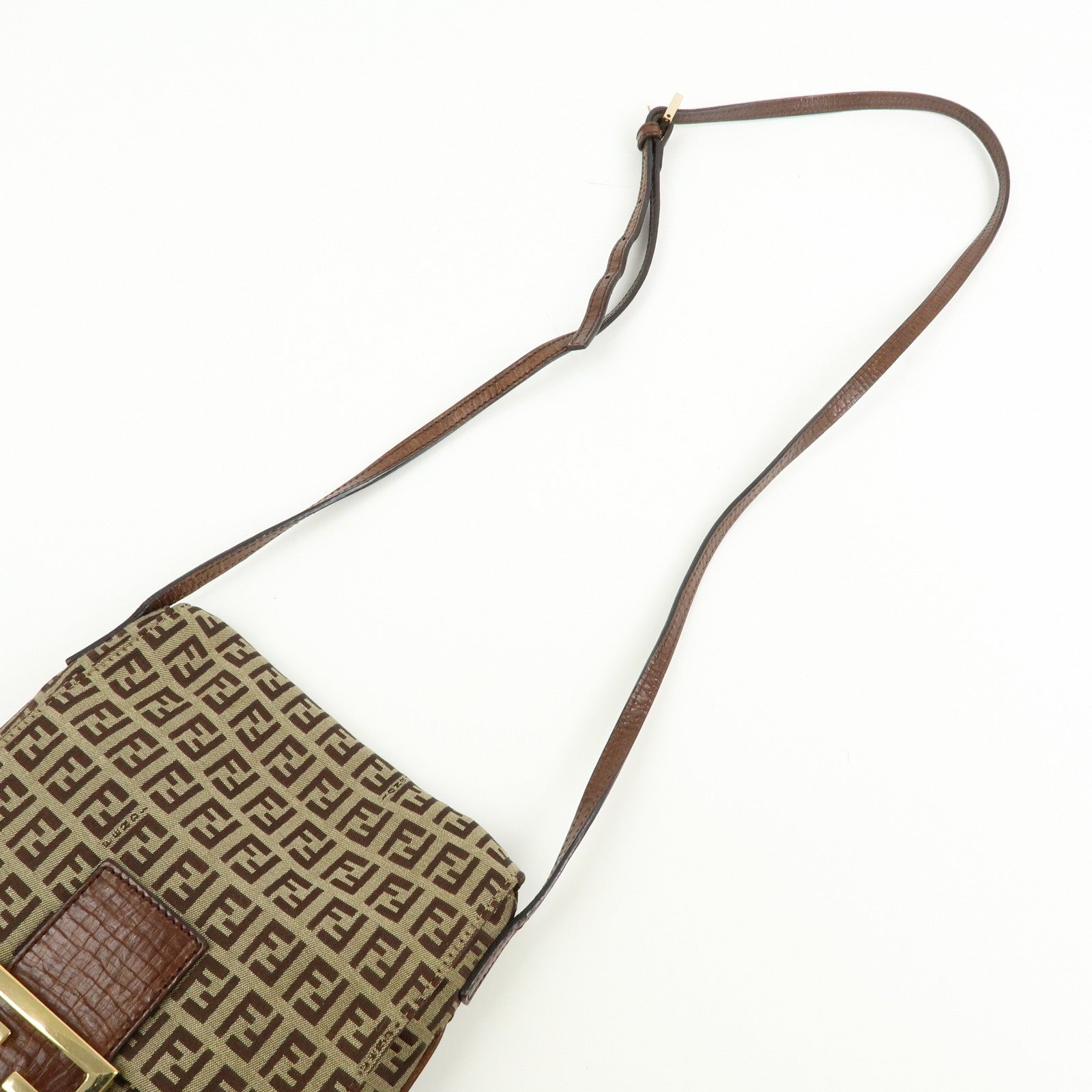 Fendi Shoulder Crossbody Bag - Brown, Canvas Leather